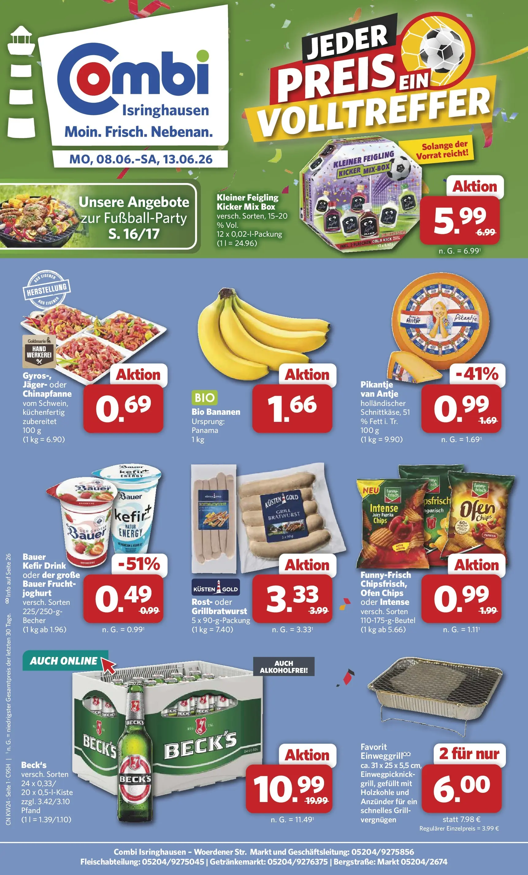 Combi - Isringhausen Prospekt – von Montag 08.06.2026 bis Samstag 13.06.2026