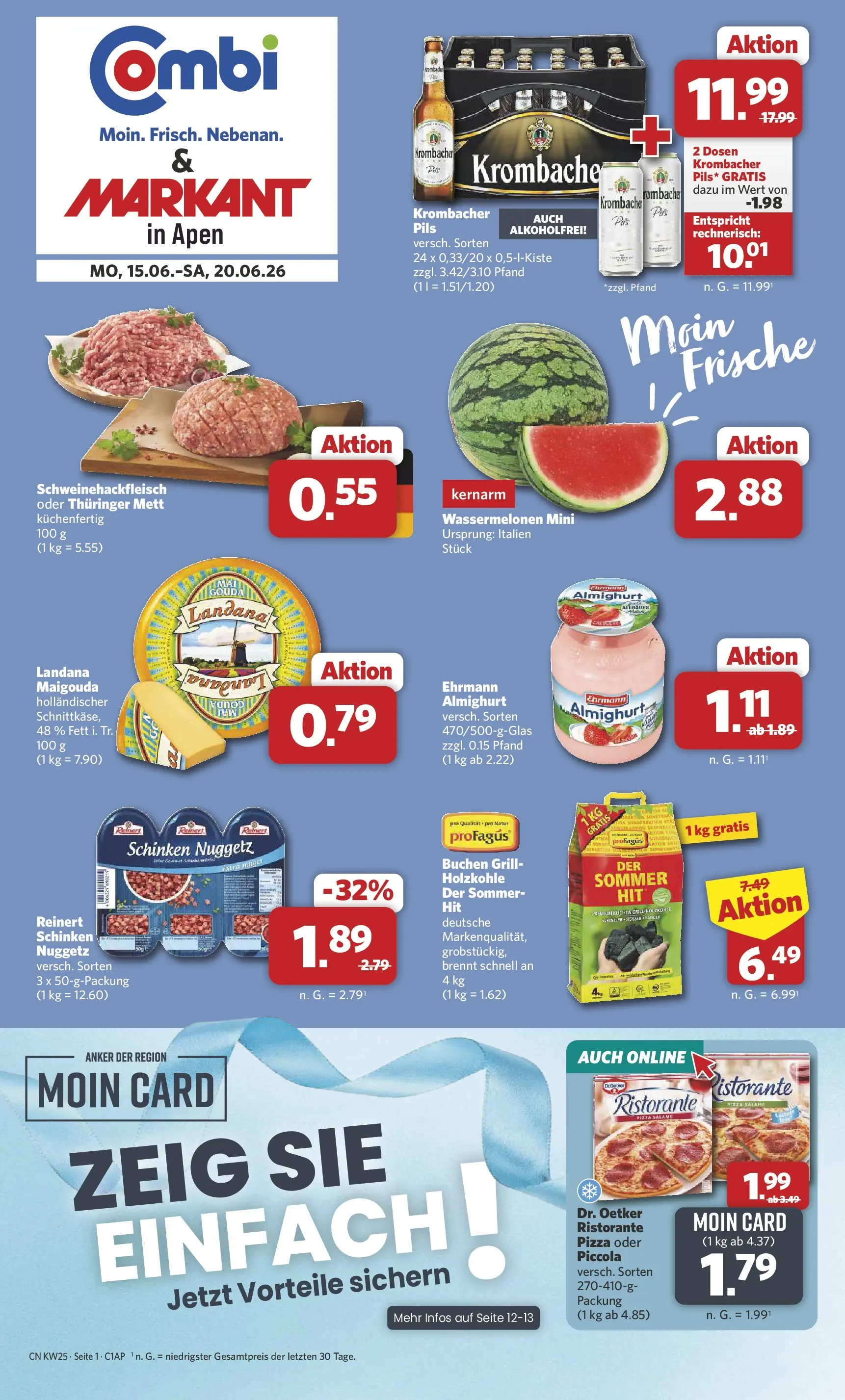 Combi - Apen Prospekt – von Montag 15.06.2026 bis Samstag 20.06.2026