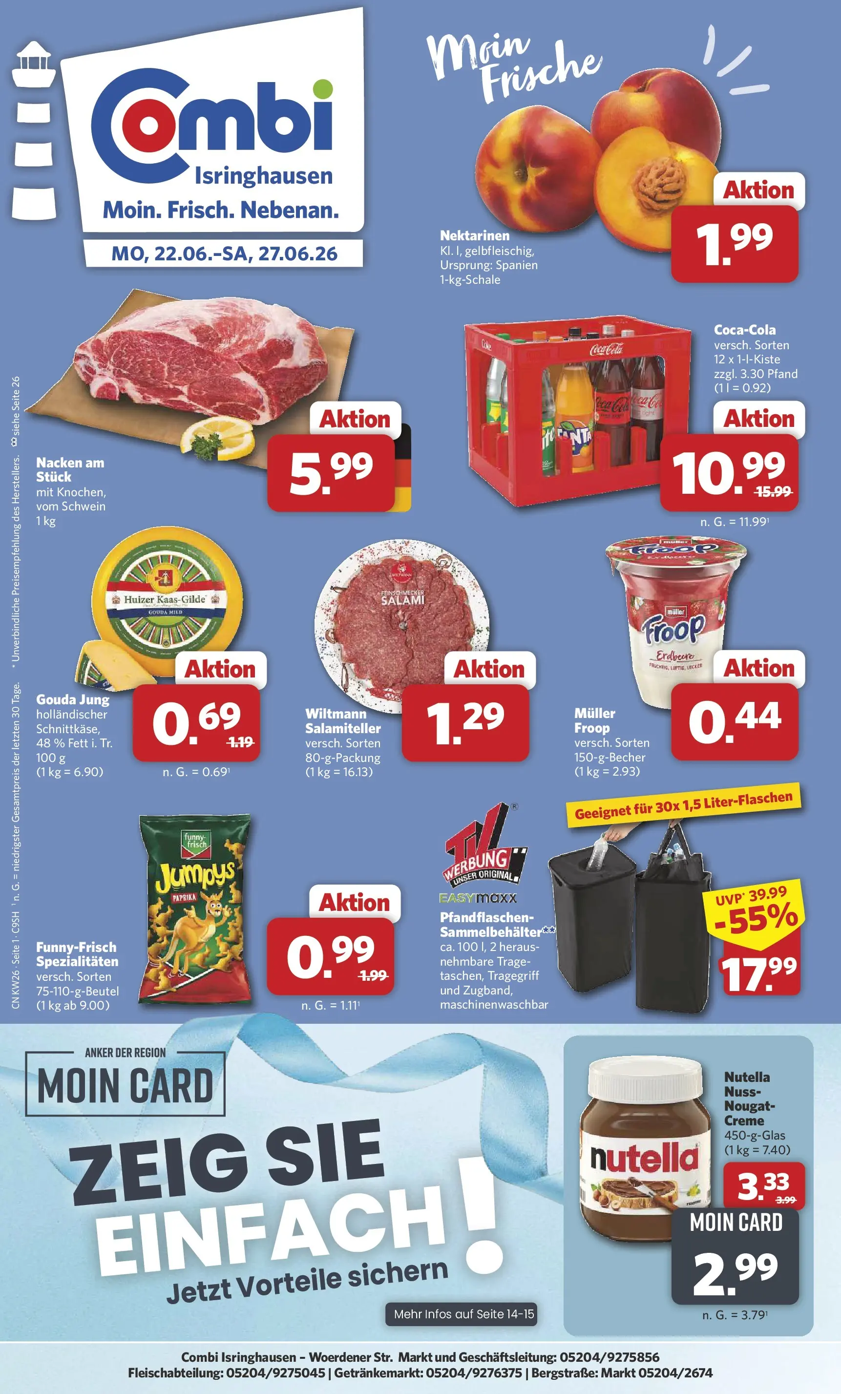 Combi - Isringhausen Prospekt – von Montag 22.06.2026 bis Samstag 27.06.2026