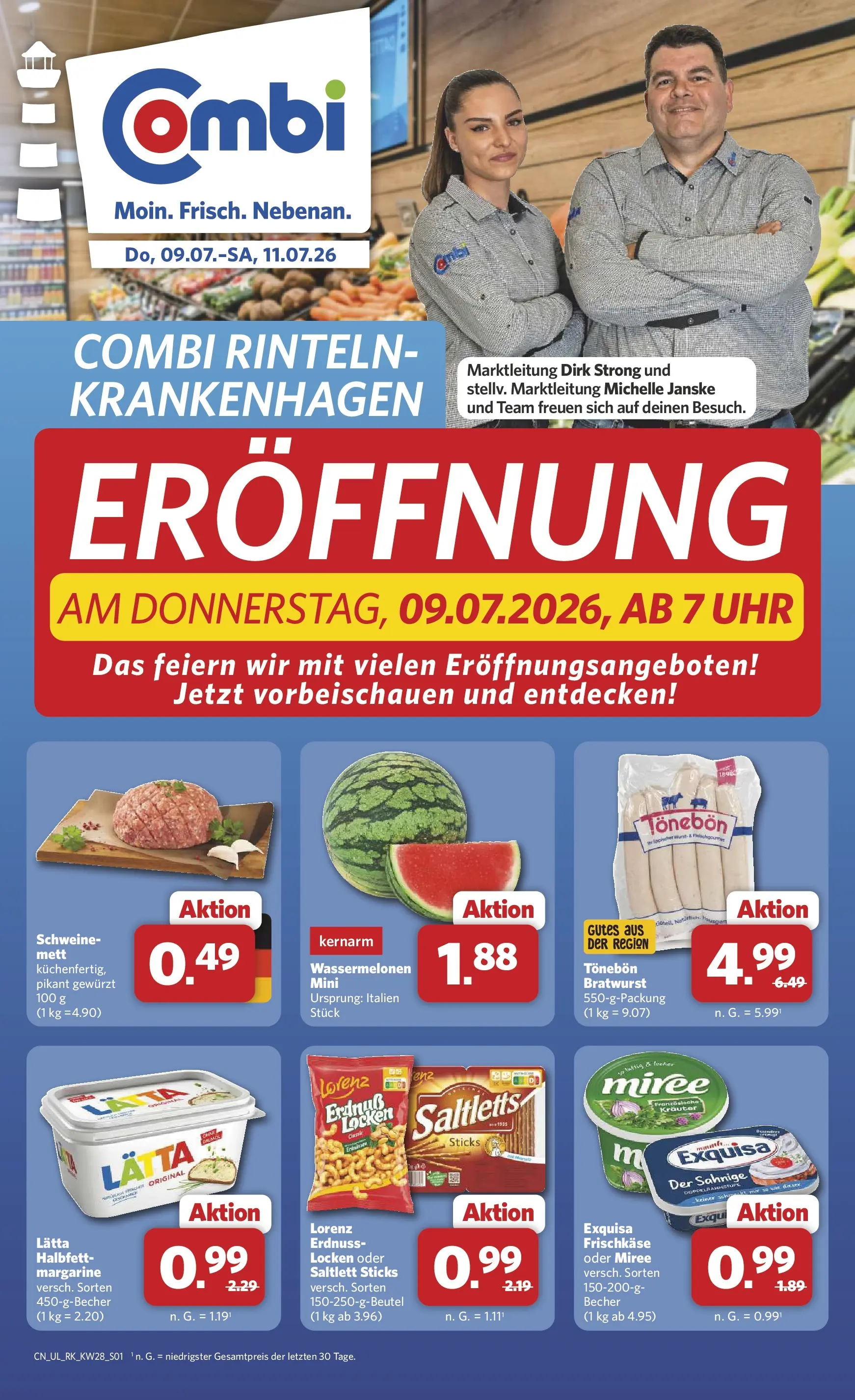 Neuer Combi - Rinteln-Krankenhagen Prospekt – von Donnerstag 09.07.2026 bis Samstag 11.07.2026