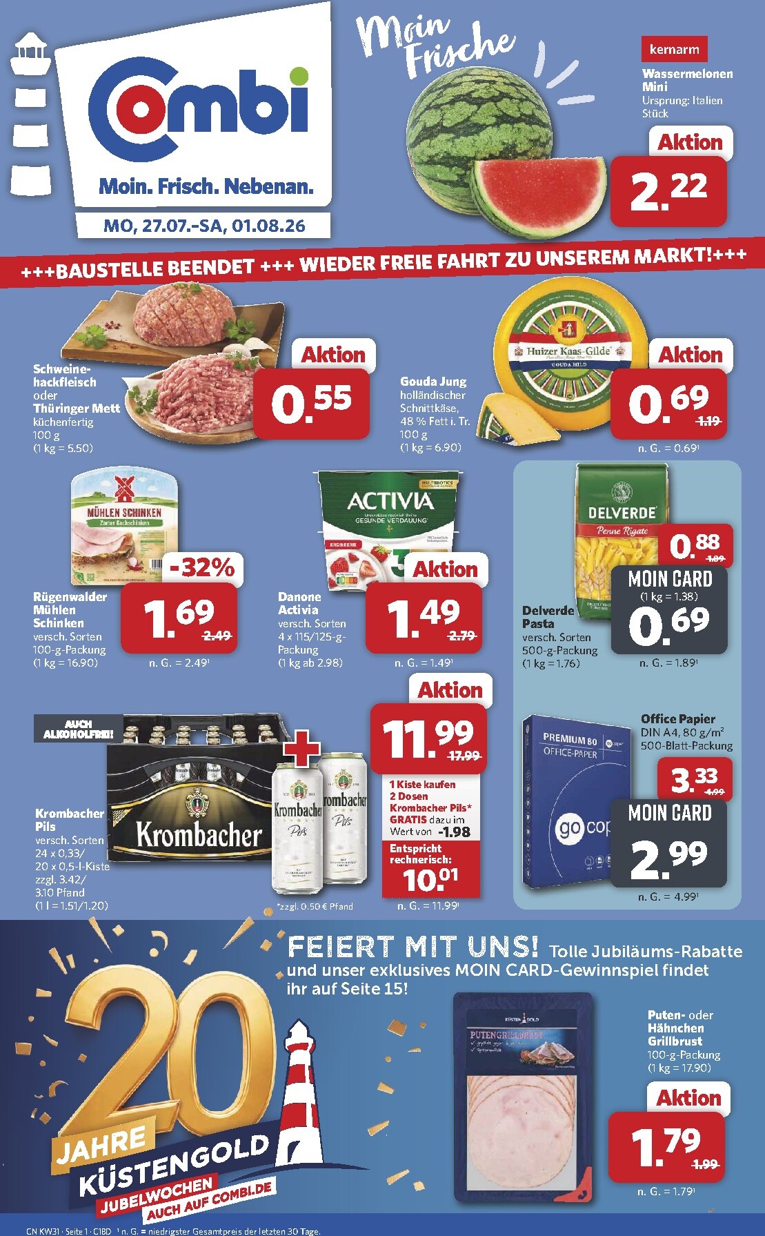Combi Prospekt nächste Woche – von Montag 27.07.2026 bis Samstag 01.08.2026
