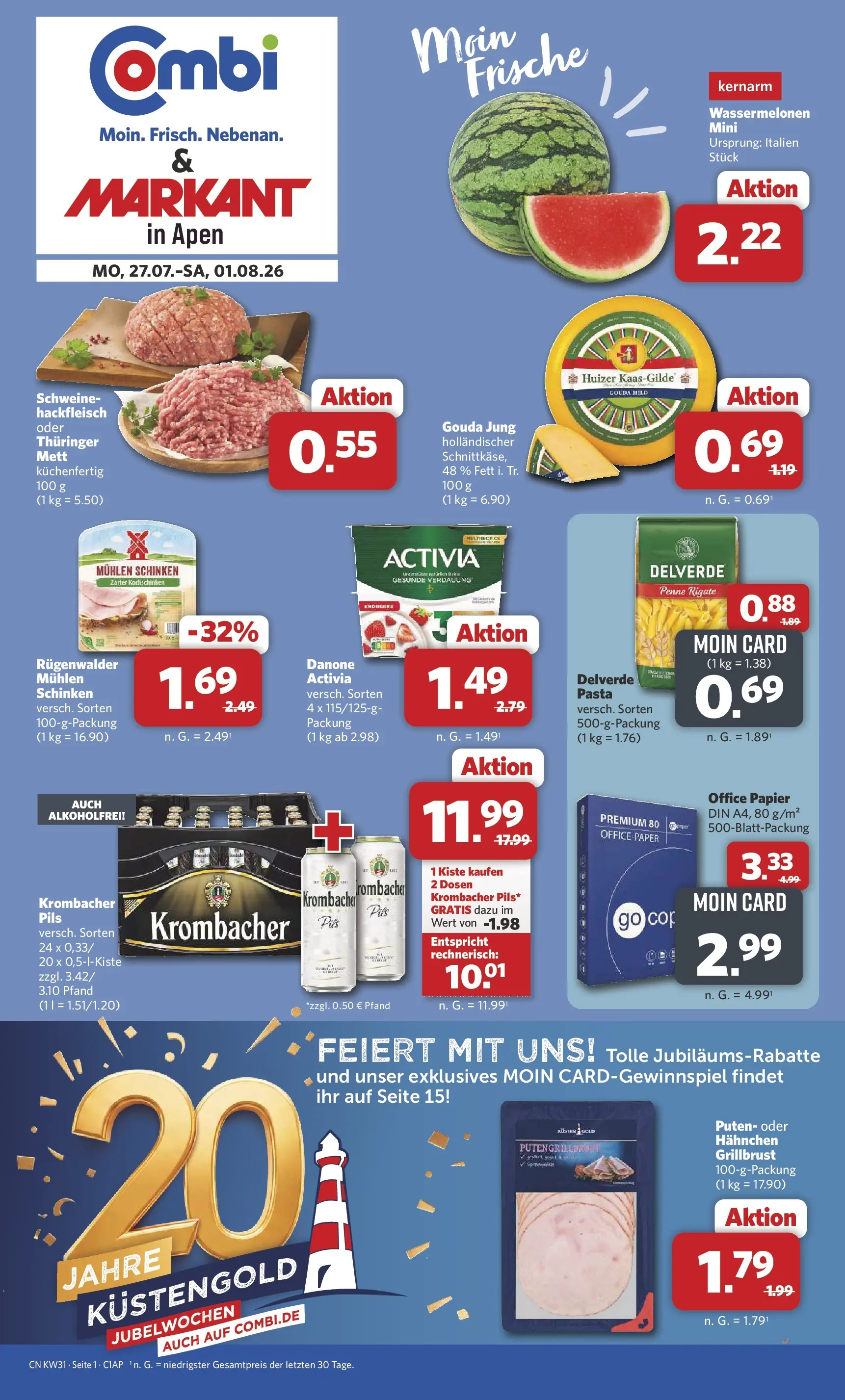 Combi - Apen Prospekt – von Montag 27.07.2026 bis Samstag 01.08.2026