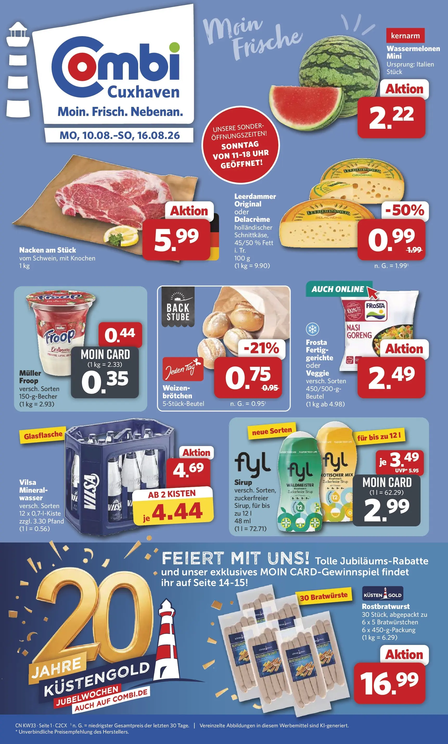 Combi - Cuxhaven Prospekt – von Montag 10.08.2026 bis Sonntag 16.08.2026