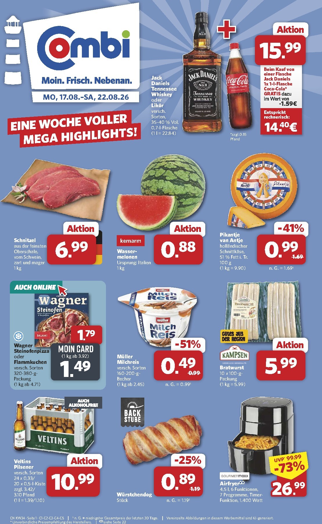 Combi Prospekt nächste Woche – von Montag 17.08.2026 bis Samstag 22.08.2026