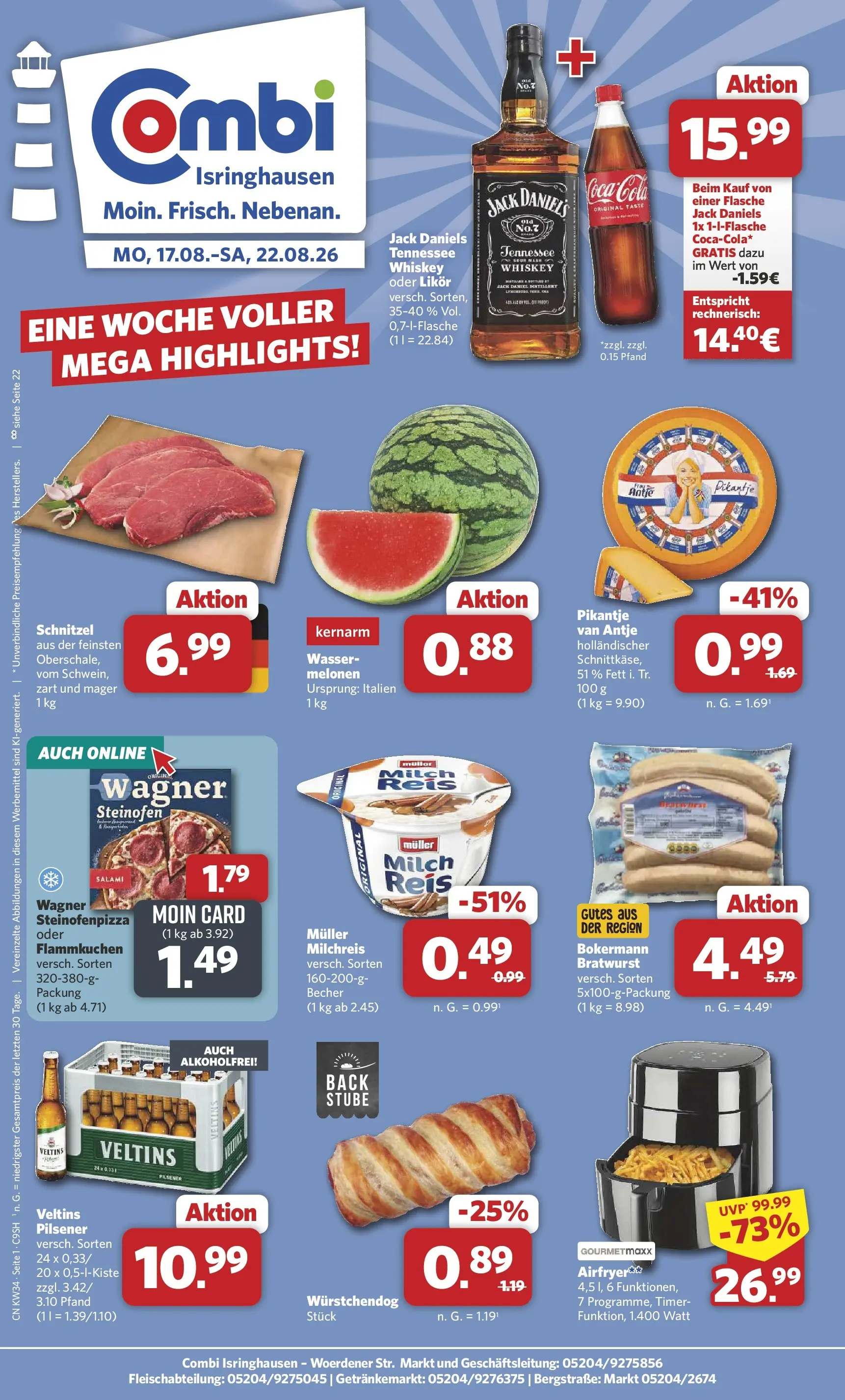 Combi Isringhausen Prospekt – von Montag 17.08.2026 bis Samstag 22.08.2026