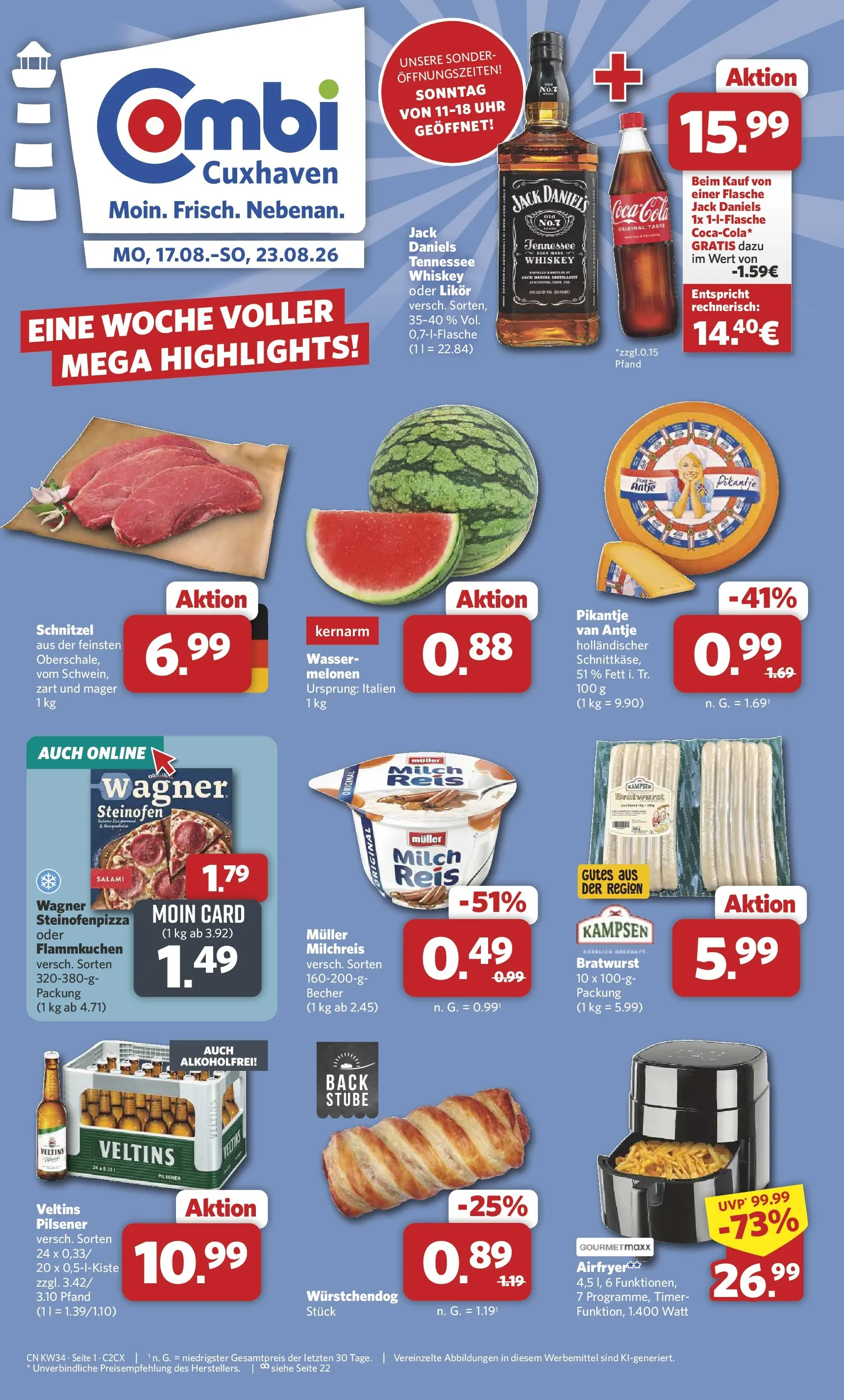 Combi Cuxhaven Prospekt – von Montag 17.08.2026 bis Sonntag 23.08.2026