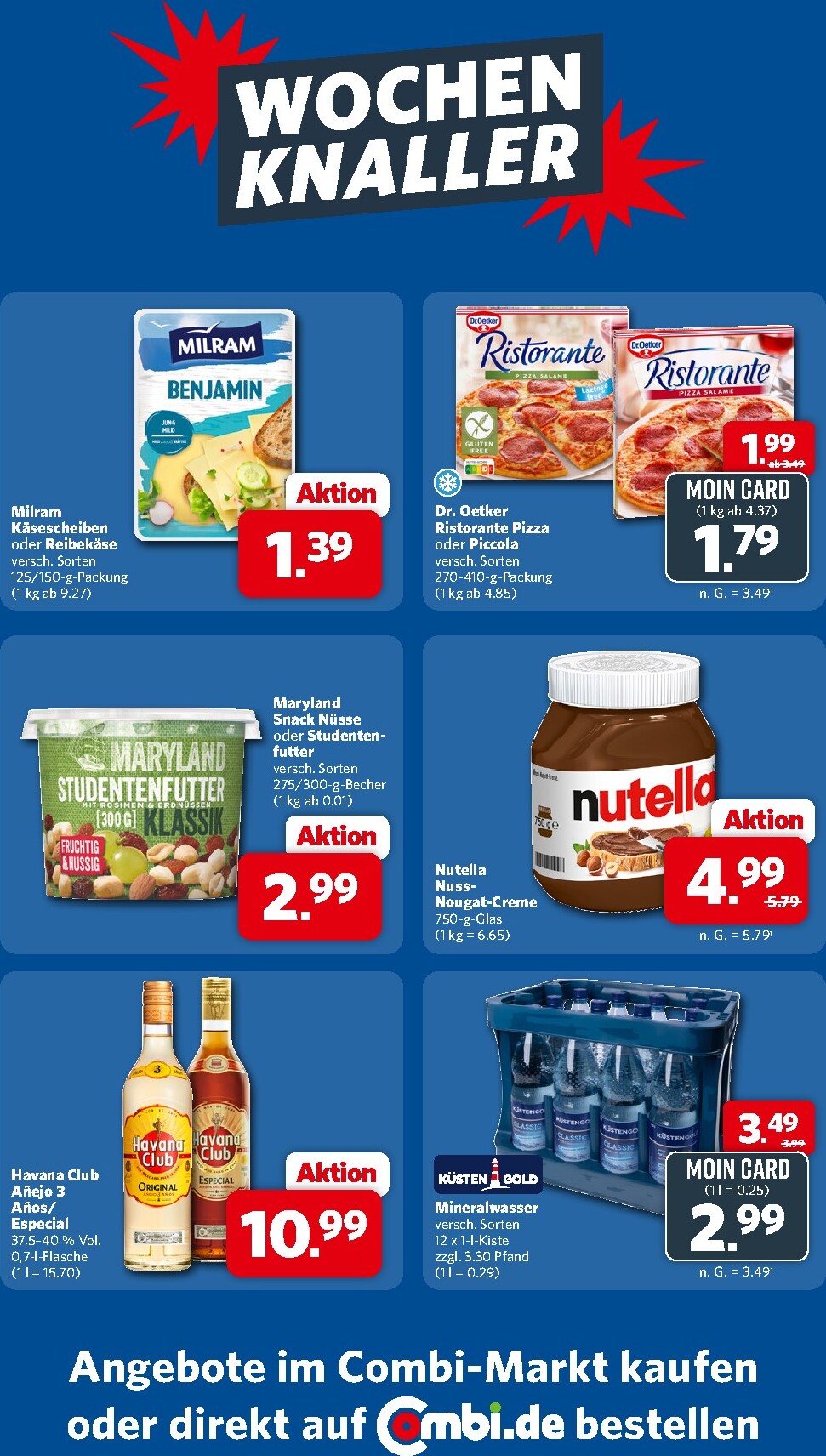 Combi - Wochen Knaller Prospekt nächste Woche – von Sonntag 30.08.2026 bis Samstag 05.09.2026