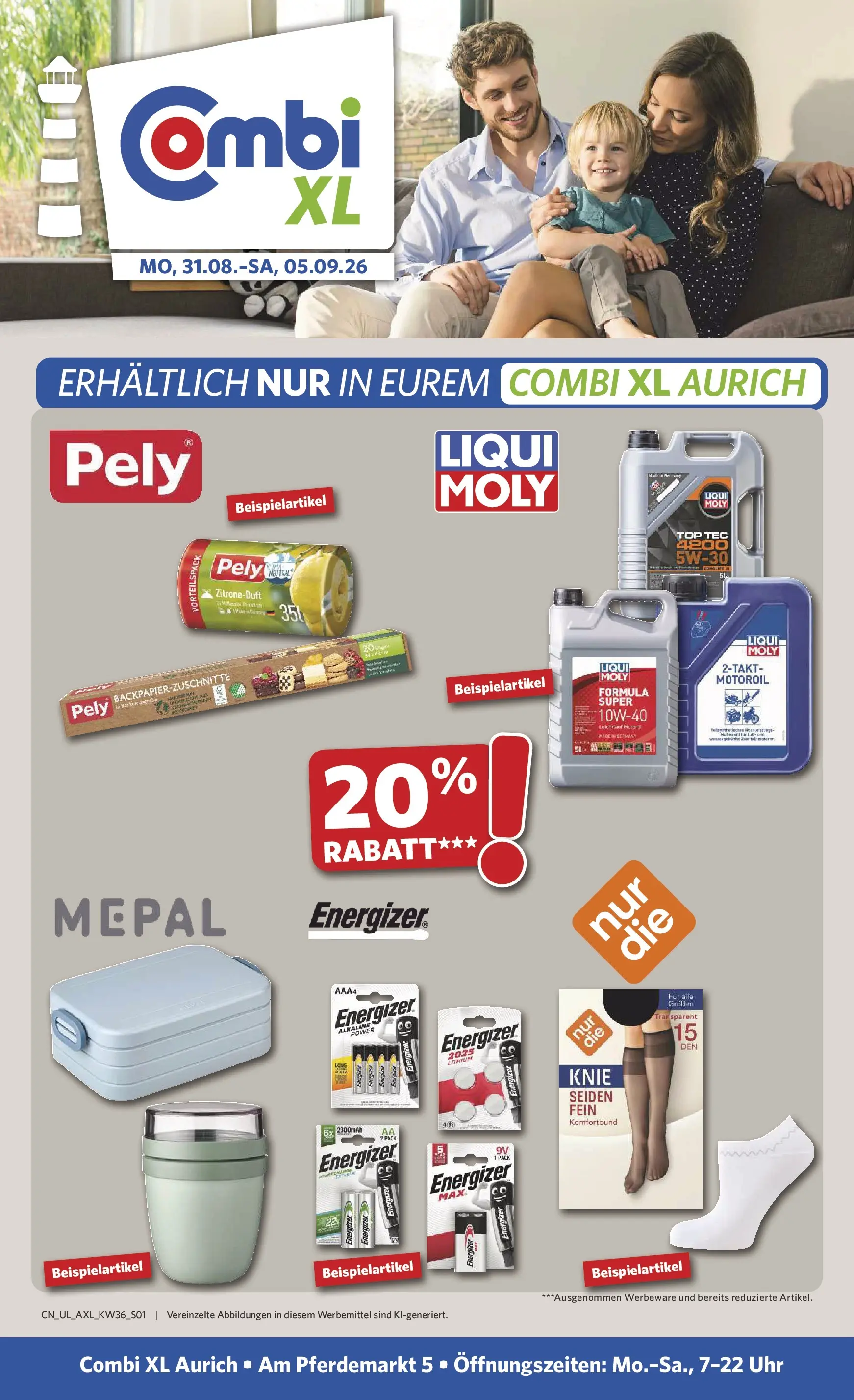 Combi - Nonfood Prospekt – von Montag 31.08.2026 bis Samstag 05.09.2026