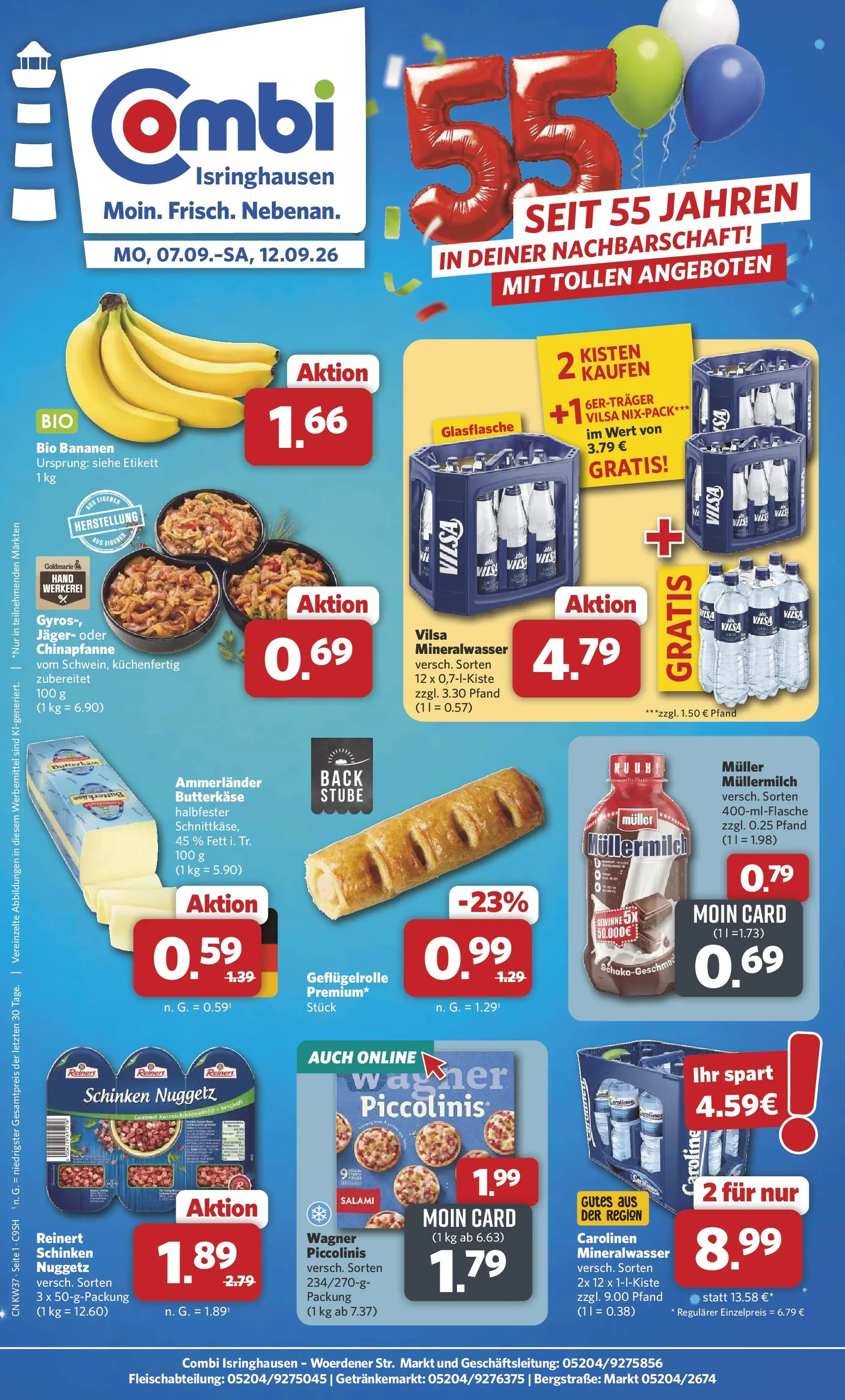 Combi - Isringhausen Prospekt – von Montag 07.09.2026 bis Samstag 12.09.2026