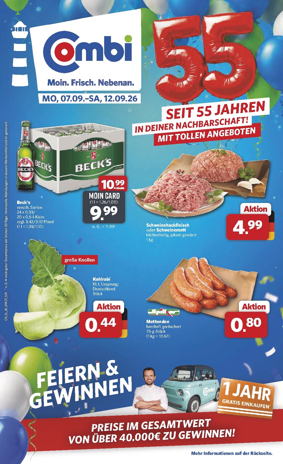 Combi - Jubiläum Prospekt – von Montag 07.09.2026 bis Samstag 12.09.2026