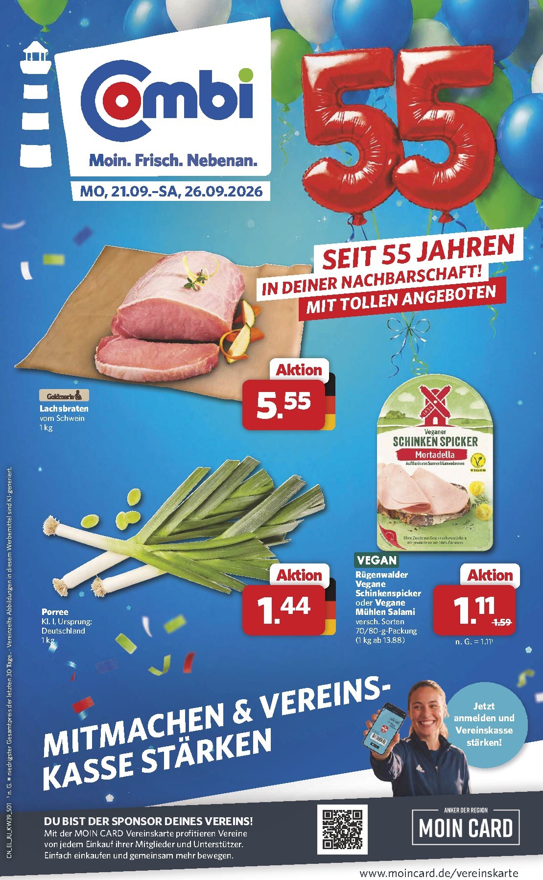 Combi - Sonderangebote Prospekt – von Montag 21.09.2026 bis Samstag 26.09.2026