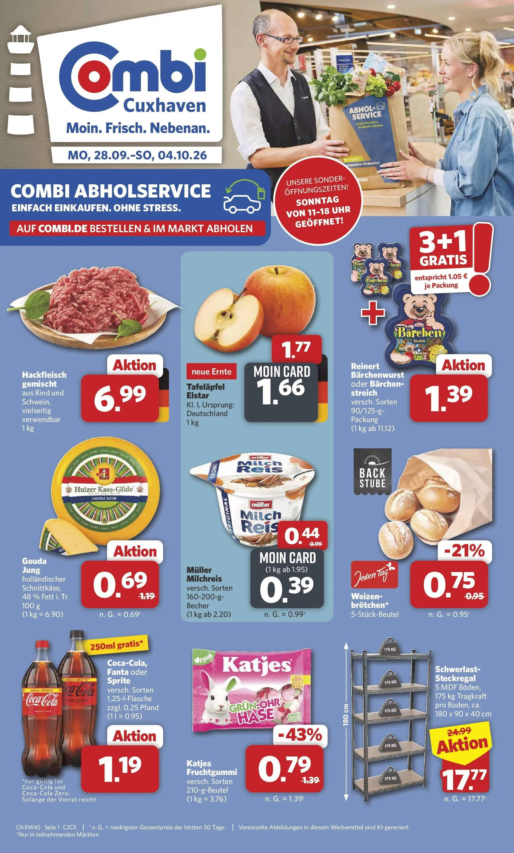 Combi - Cuxhaven Prospekt – von Montag 28.09.2026 bis Sonntag 04.10.2026