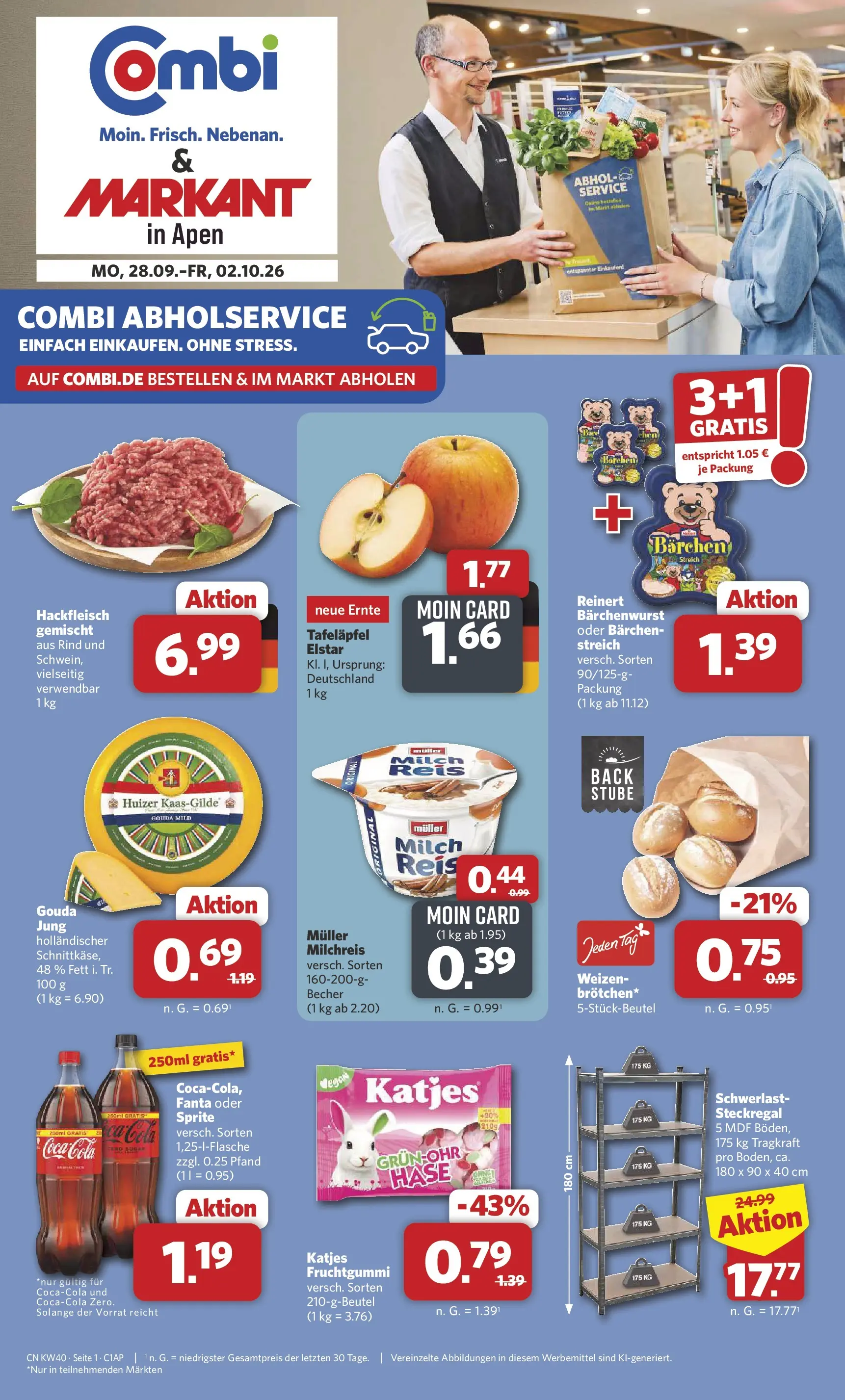 Combi - Apen Prospekt – von Montag 28.09.2026 bis Freitag 02.10.2026