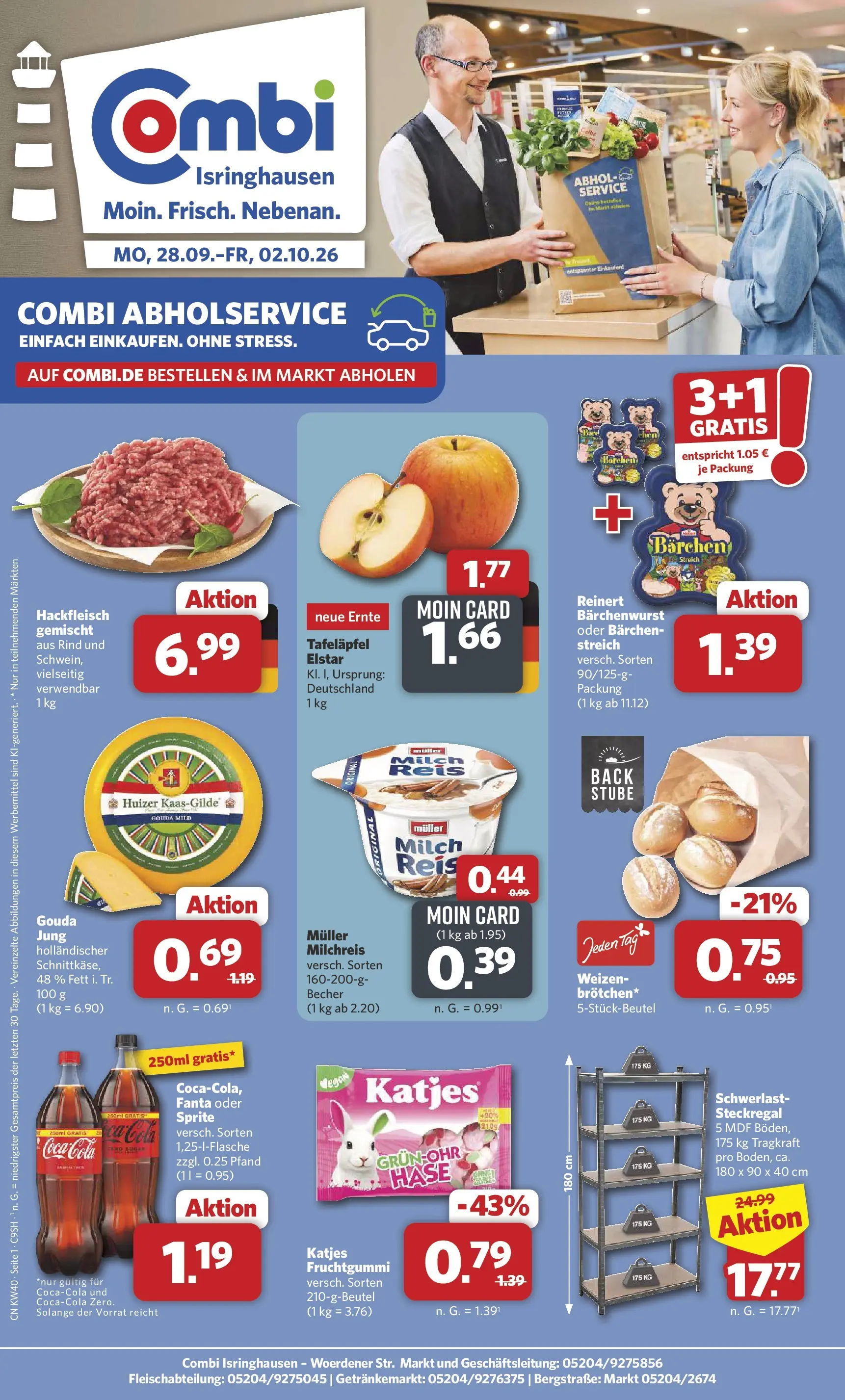 Combi - Isringhausen Prospekt – von Montag 28.09.2026 bis Freitag 02.10.2026