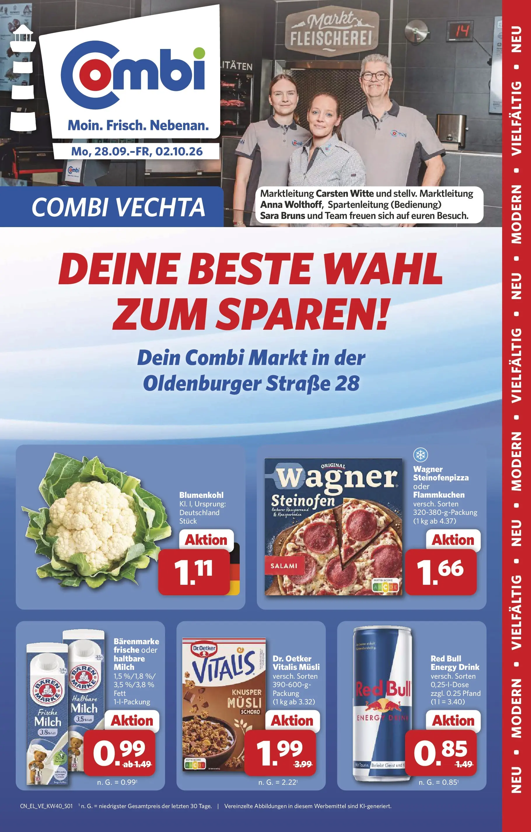Combi - Vechta Prospekt – von Montag 28.09.2026 bis Freitag 02.10.2026