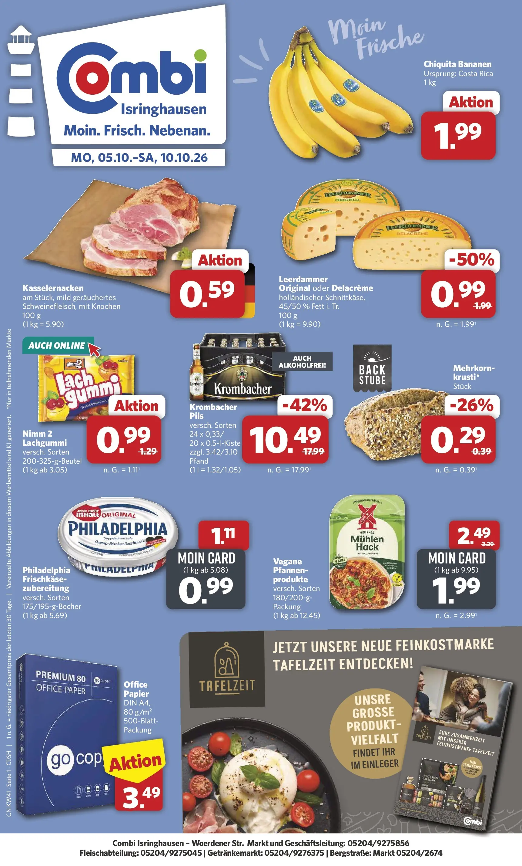 Combi - Isringhausen Prospekt – von Montag 05.10.2026 bis Samstag 10.10.2026
