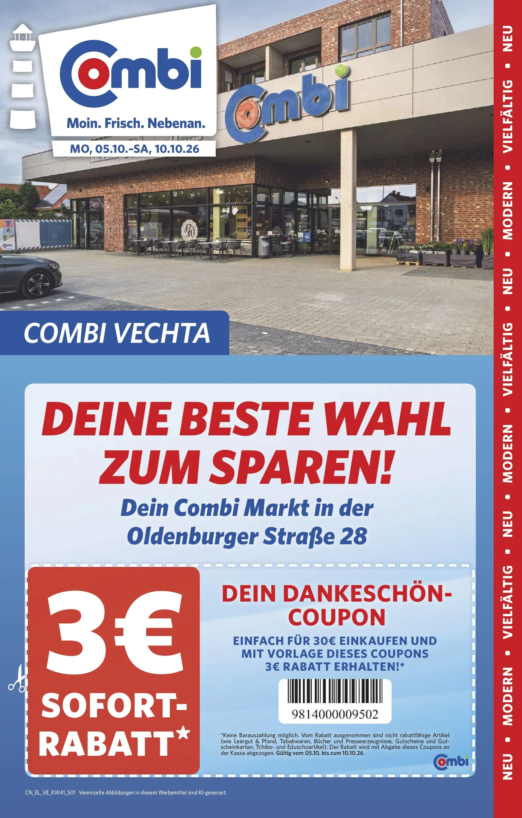 Combi - Coupon Prospekt – von Montag 05.10.2026 bis Samstag 10.10.2026