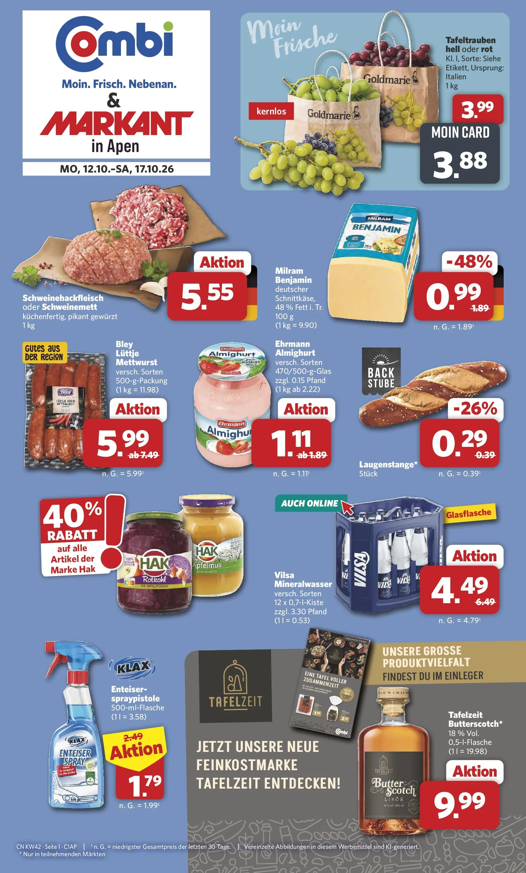 Combi - Apen Prospekt – von Montag 12.10.2026 bis Samstag 17.10.2026