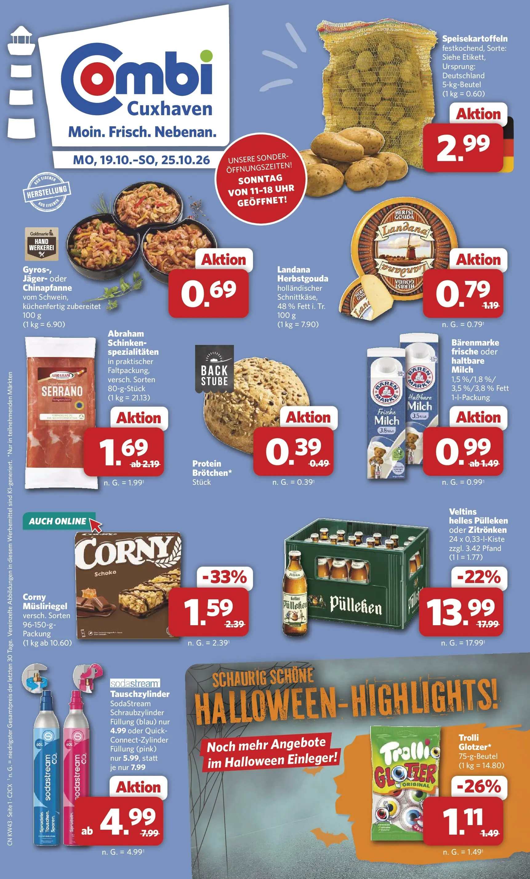 Combi - Cuxhaven Prospekt – von Montag 19.10.2026 bis Sonntag 25.10.2026