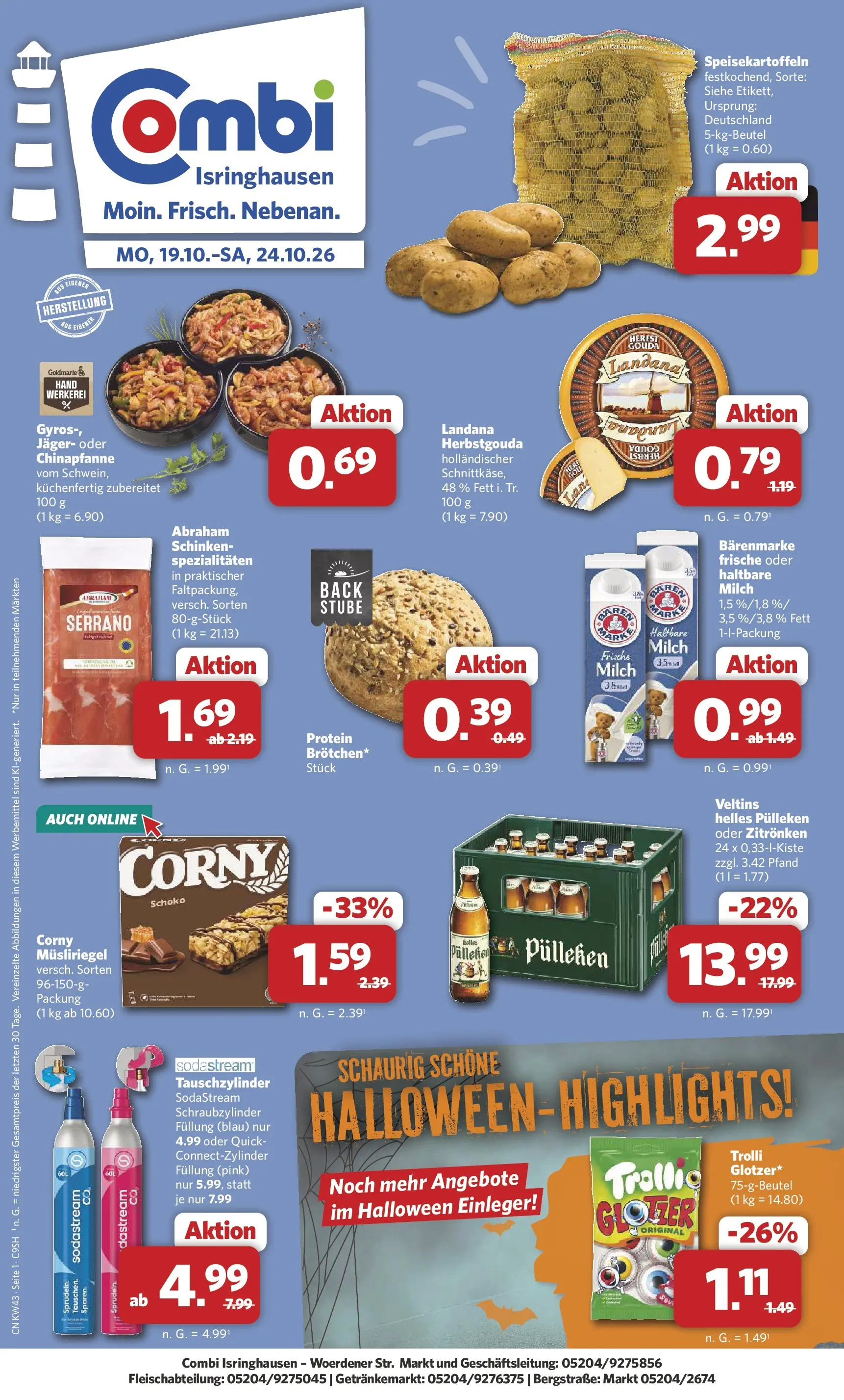 Combi - Isringhausen Prospekt – von Montag 19.10.2026 bis Samstag 24.10.2026
