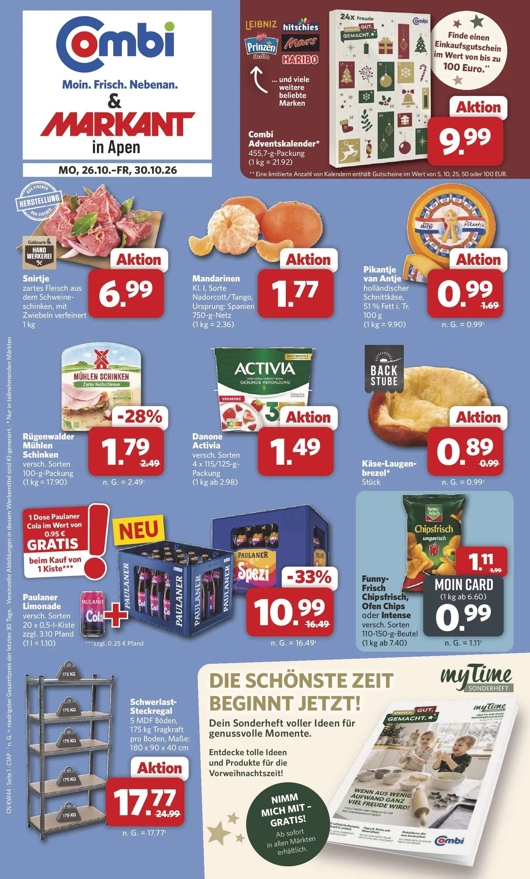Combi - Apen Prospekt – von Montag 26.10.2026 bis Freitag 30.10.2026