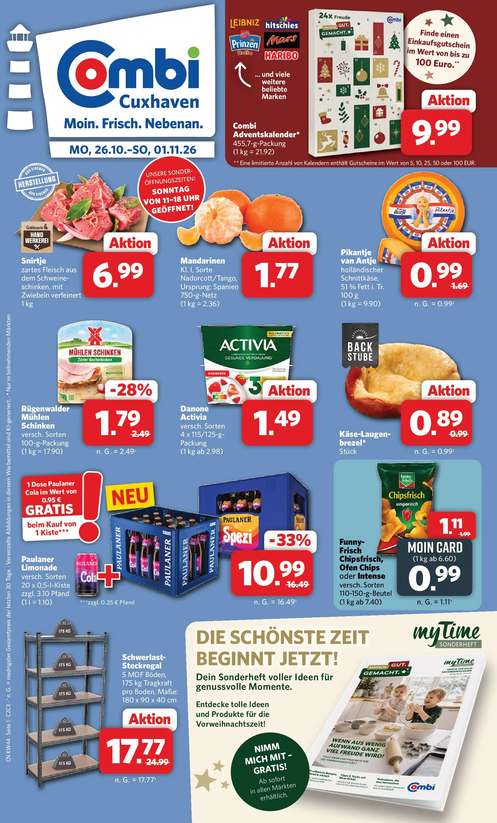 Combi - Cuxhaven Prospekt – von Montag 26.10.2026 bis Sonntag 01.11.2026