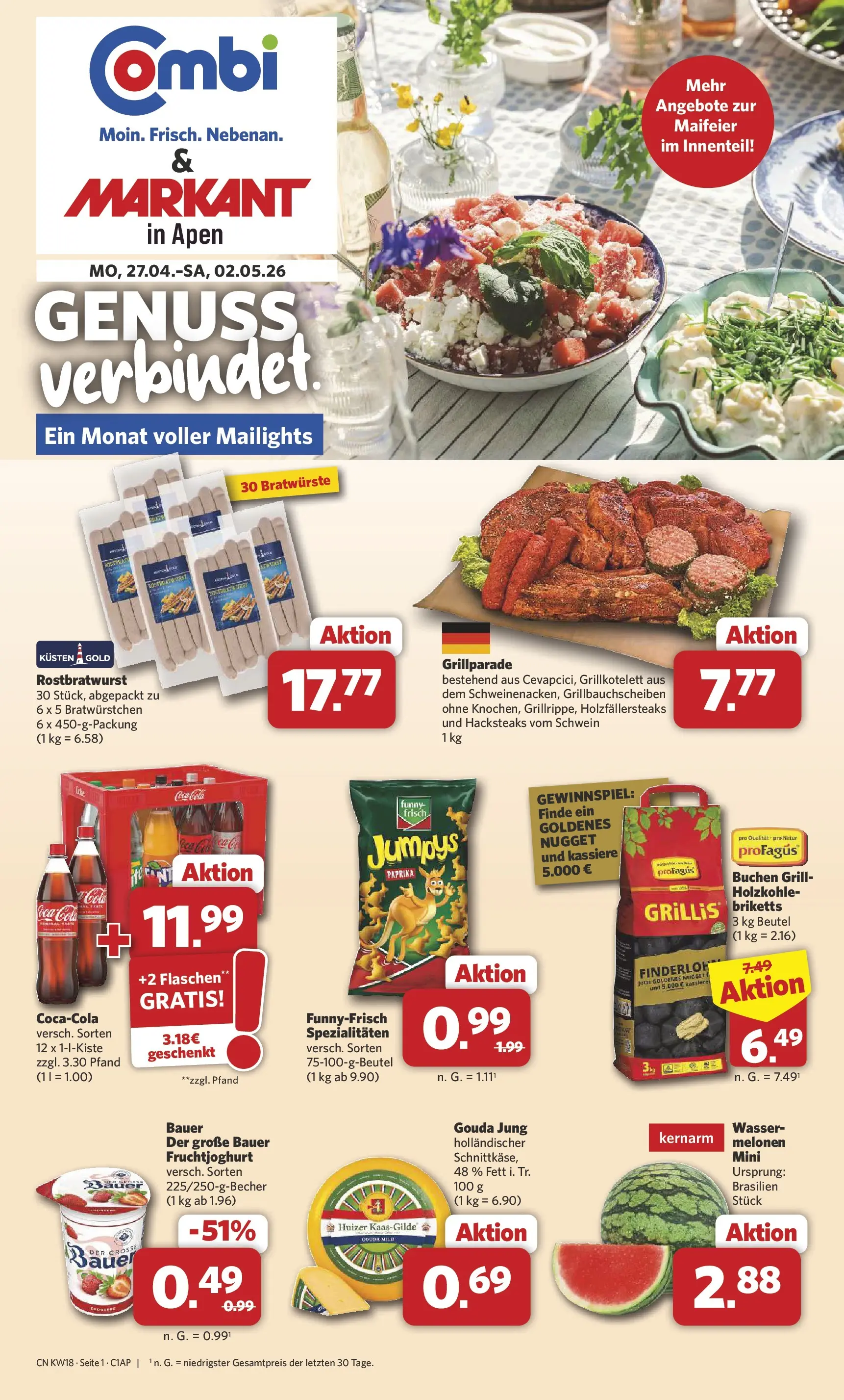 Combi - Apen Prospekt – von Montag 27.04.2026 bis Samstag 02.05.2026