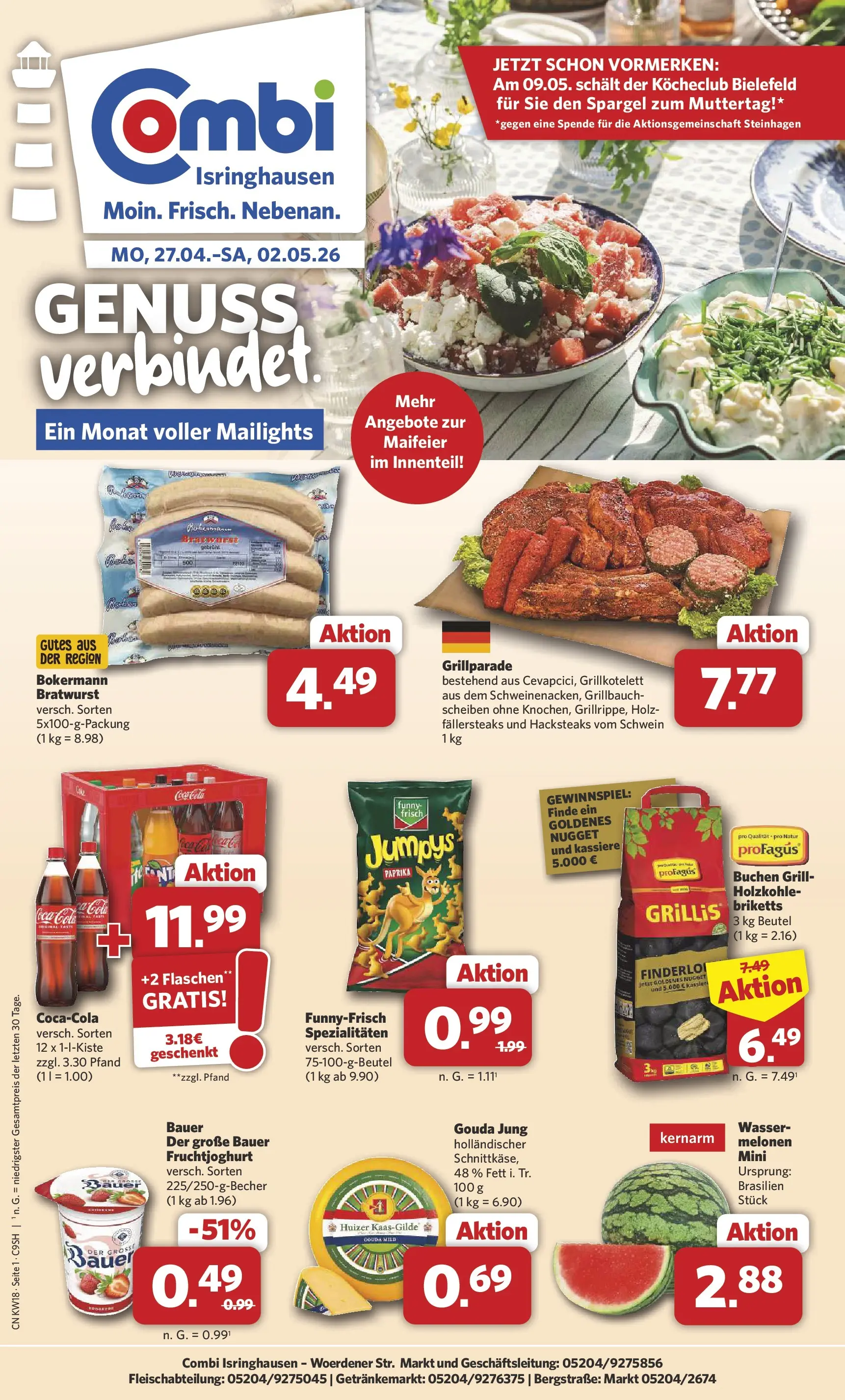 Combi - Isringhausen Prospekt – von Montag 27.04.2026 bis Samstag 02.05.2026