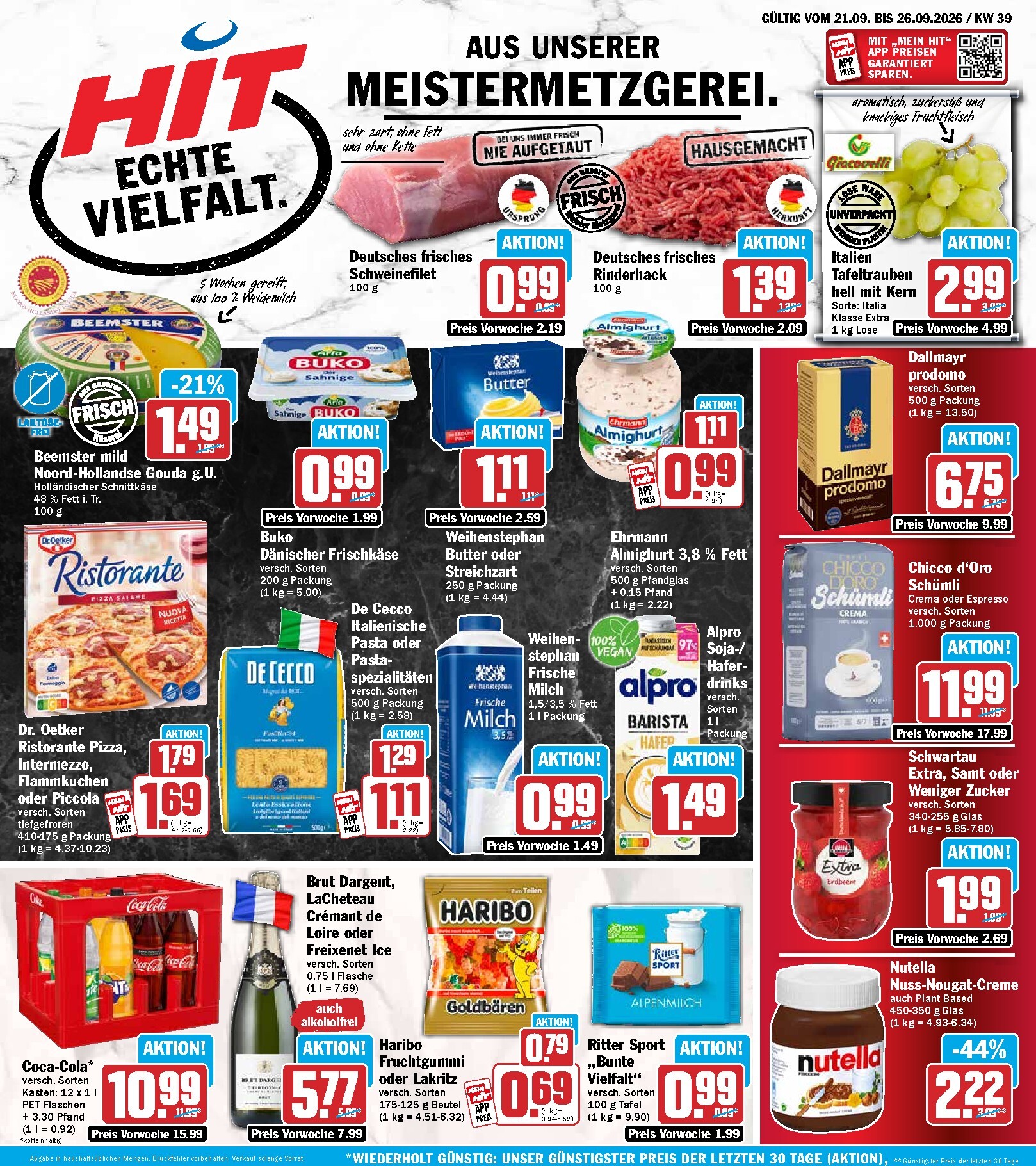 Hit Prospekt nächste Woche – von Montag 21.09.2026 bis Samstag 26.09.2026