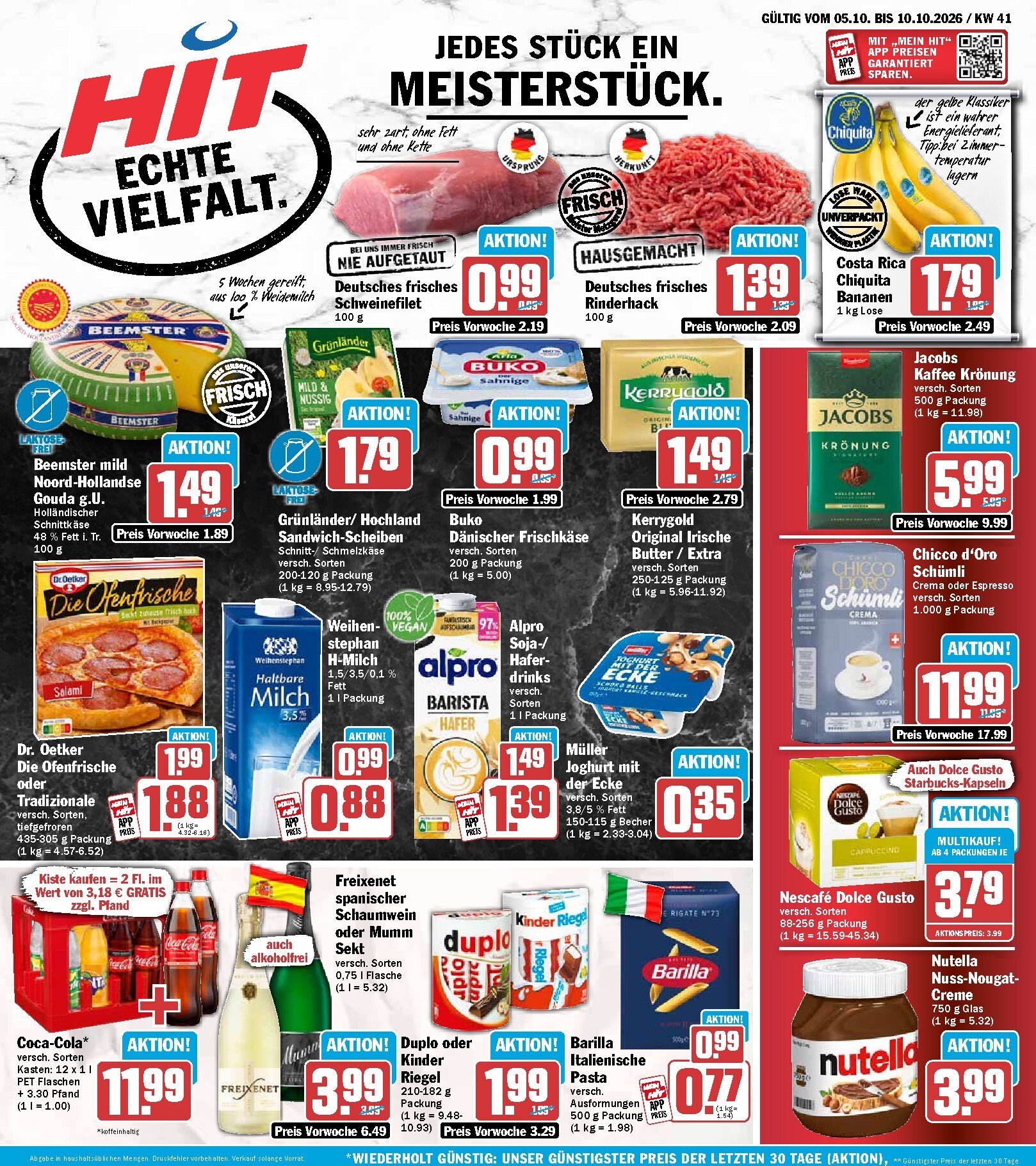 Hit Prospekt nächste Woche – von Montag 05.10.2026 bis Samstag 10.10.2026
