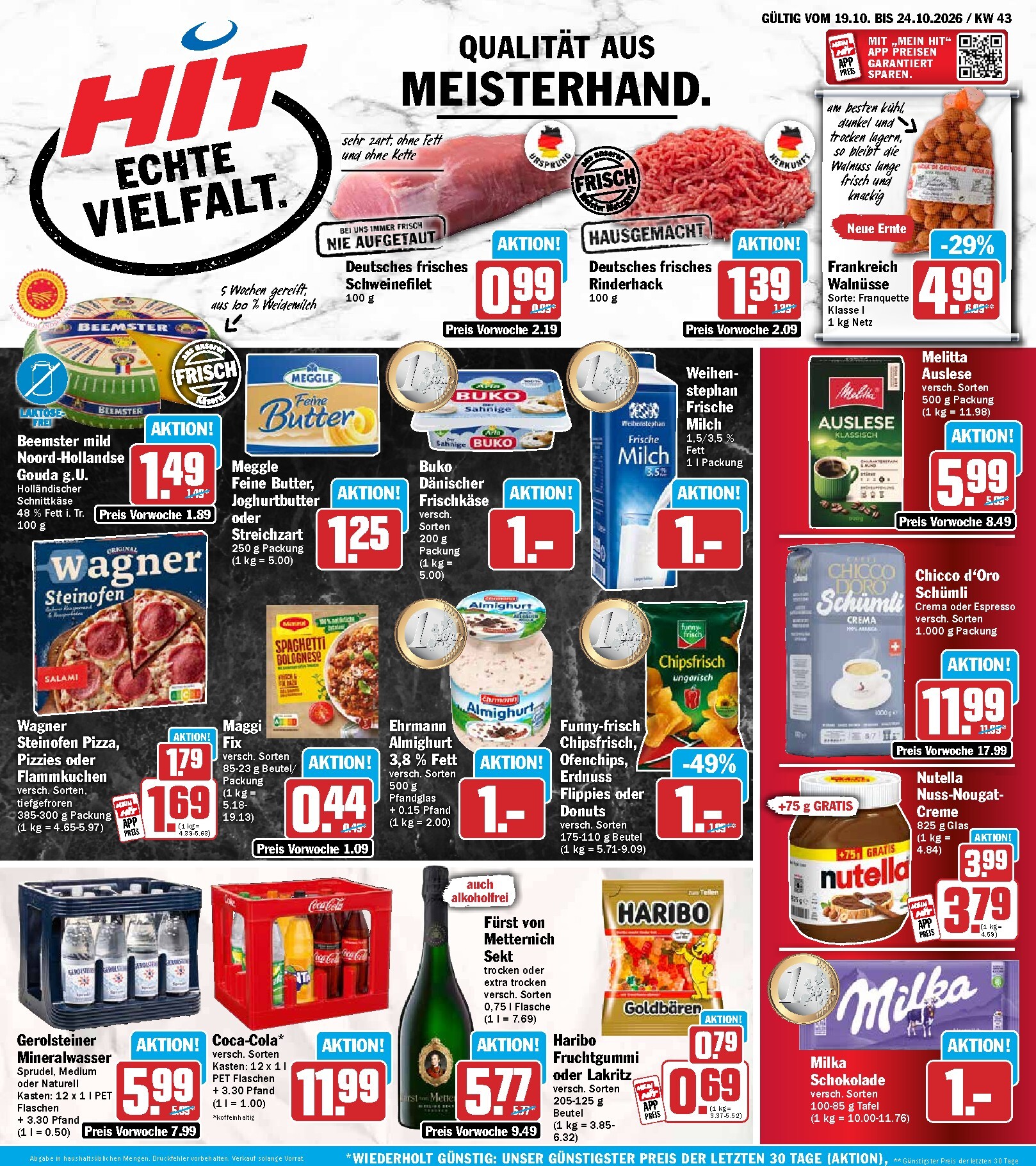 Hit Prospekt nächste Woche – von Montag 19.10.2026 bis Samstag 24.10.2026