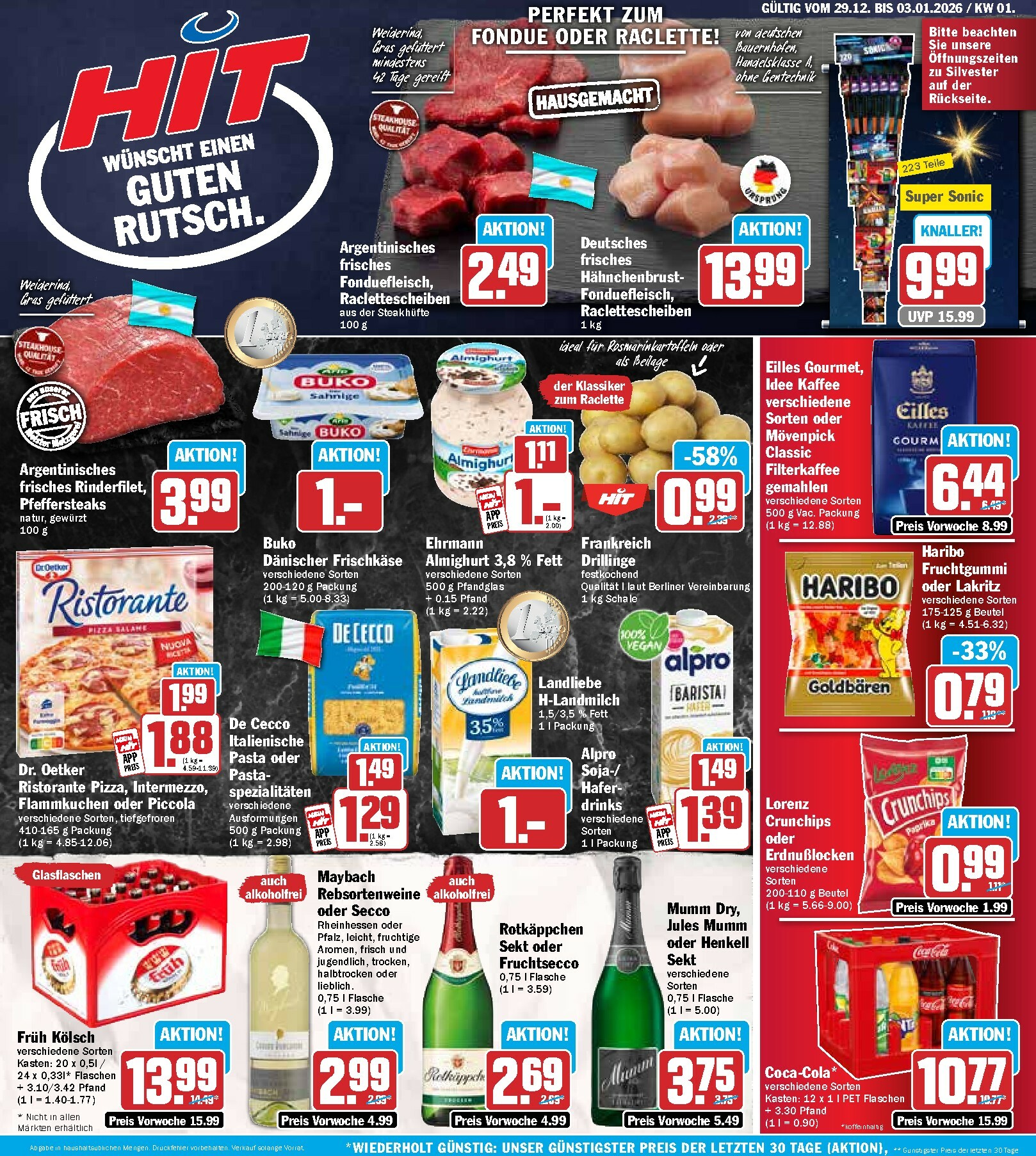 Hit-Prospekt gültig vom 29.12. bis 03.01.
