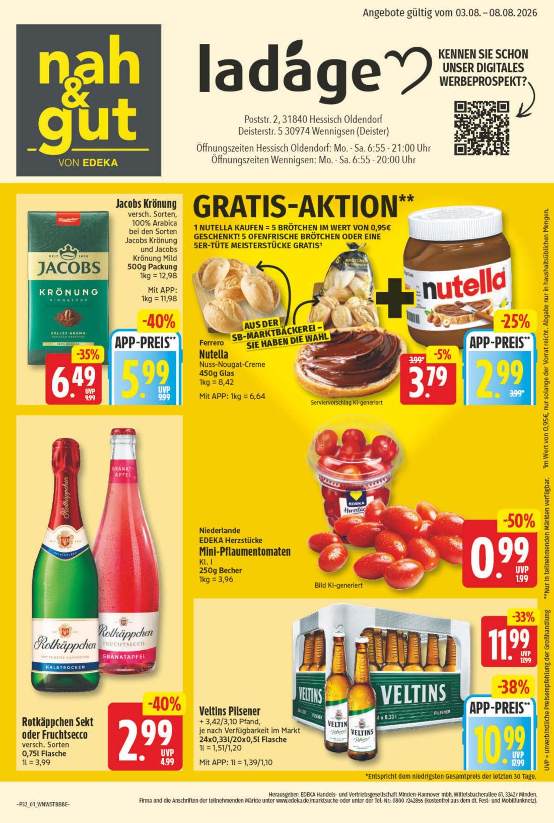 NP - Hessisch Oldendorf, Wennigsen Prospekt nächste Woche – von Montag 03.08.2026 bis Samstag 08.08.2026