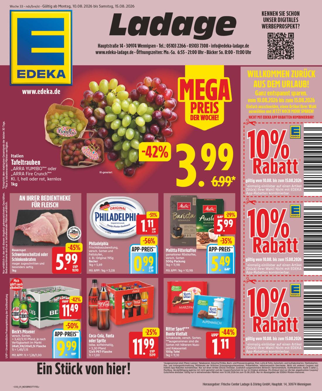 NP - Wennigsen Prospekt nächste Woche – von Montag 10.08.2026 bis Samstag 15.08.2026