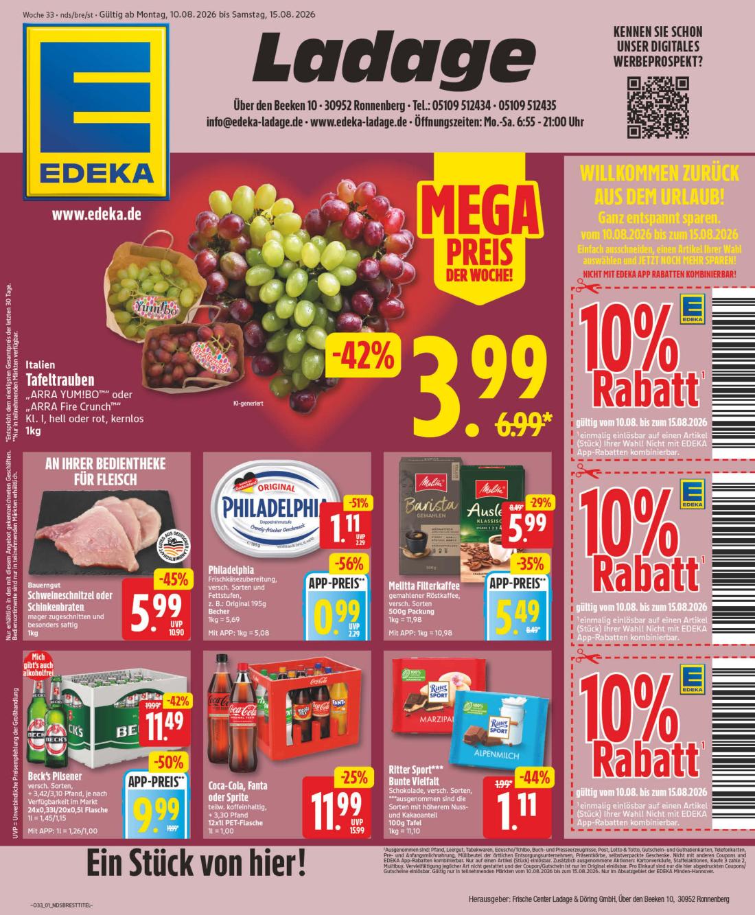 NP - Ronnenberg Prospekt nächste Woche – von Montag 10.08.2026 bis Samstag 15.08.2026