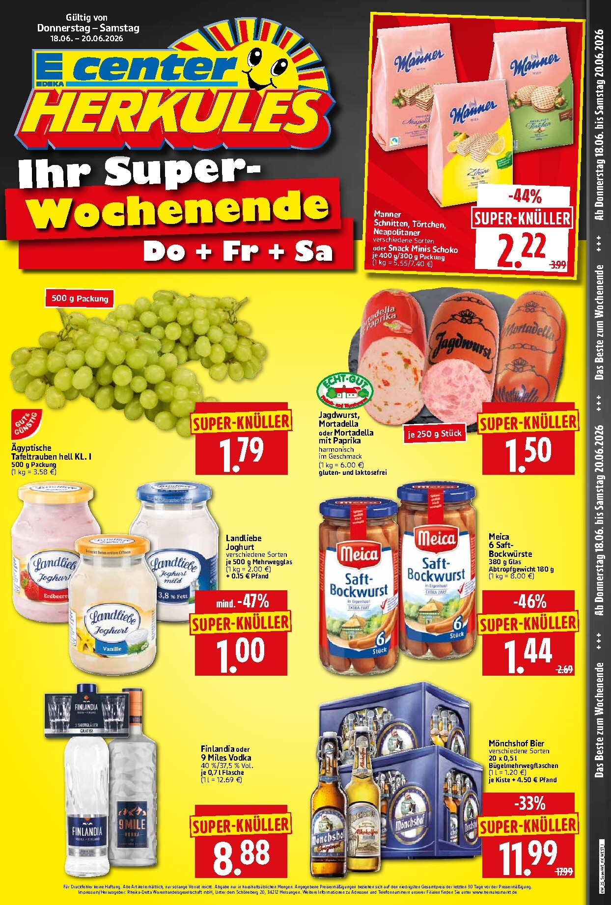 Herkules - Sonderbeilage Prospekt nächste Woche – von Donnerstag 18.06.2026 bis Samstag 20.06.2026