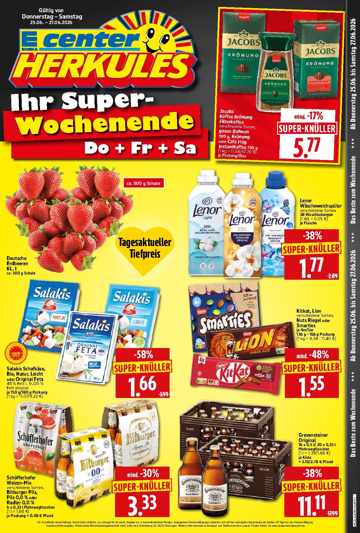 Herkules - Sonderbeilage Prospekt nächste Woche – von Donnerstag 25.06.2026 bis Samstag 27.06.2026