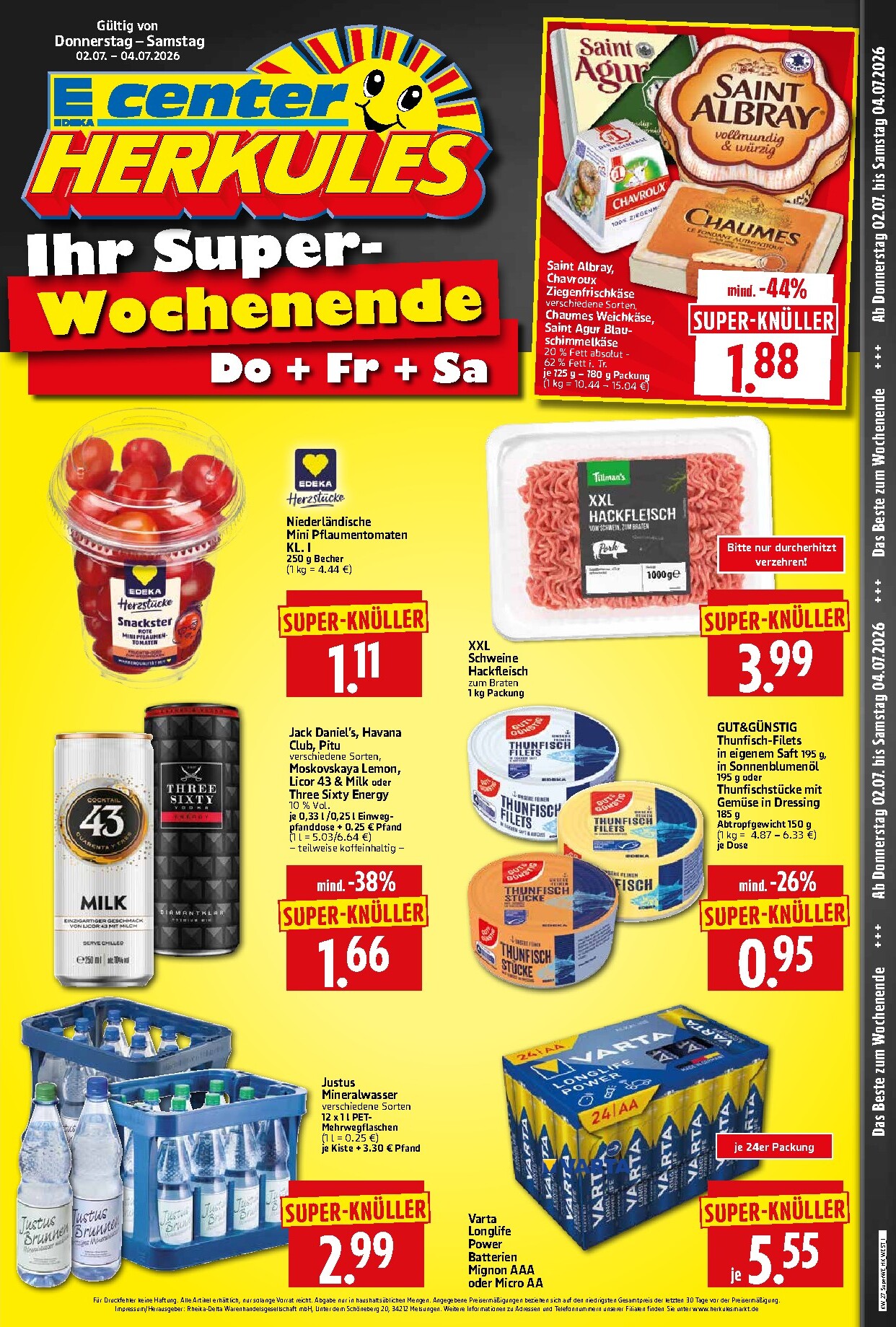 Herkules - Sonderbeilage Prospekt nächste Woche – von Donnerstag 02.07.2026 bis Samstag 04.07.2026
