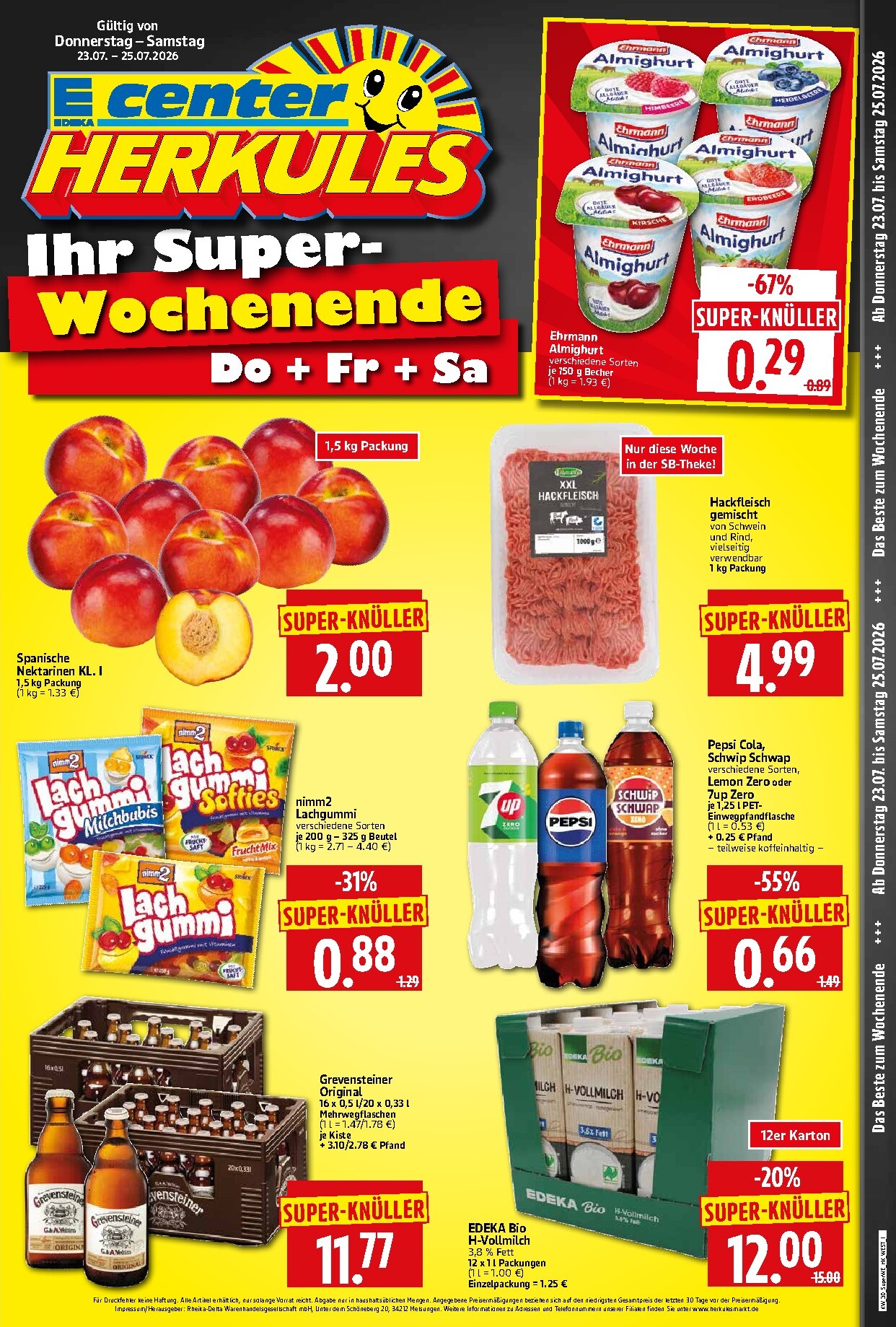 Herkules - Sonderbeilage Prospekt nächste Woche – von Donnerstag 23.07.2026 bis Samstag 25.07.2026