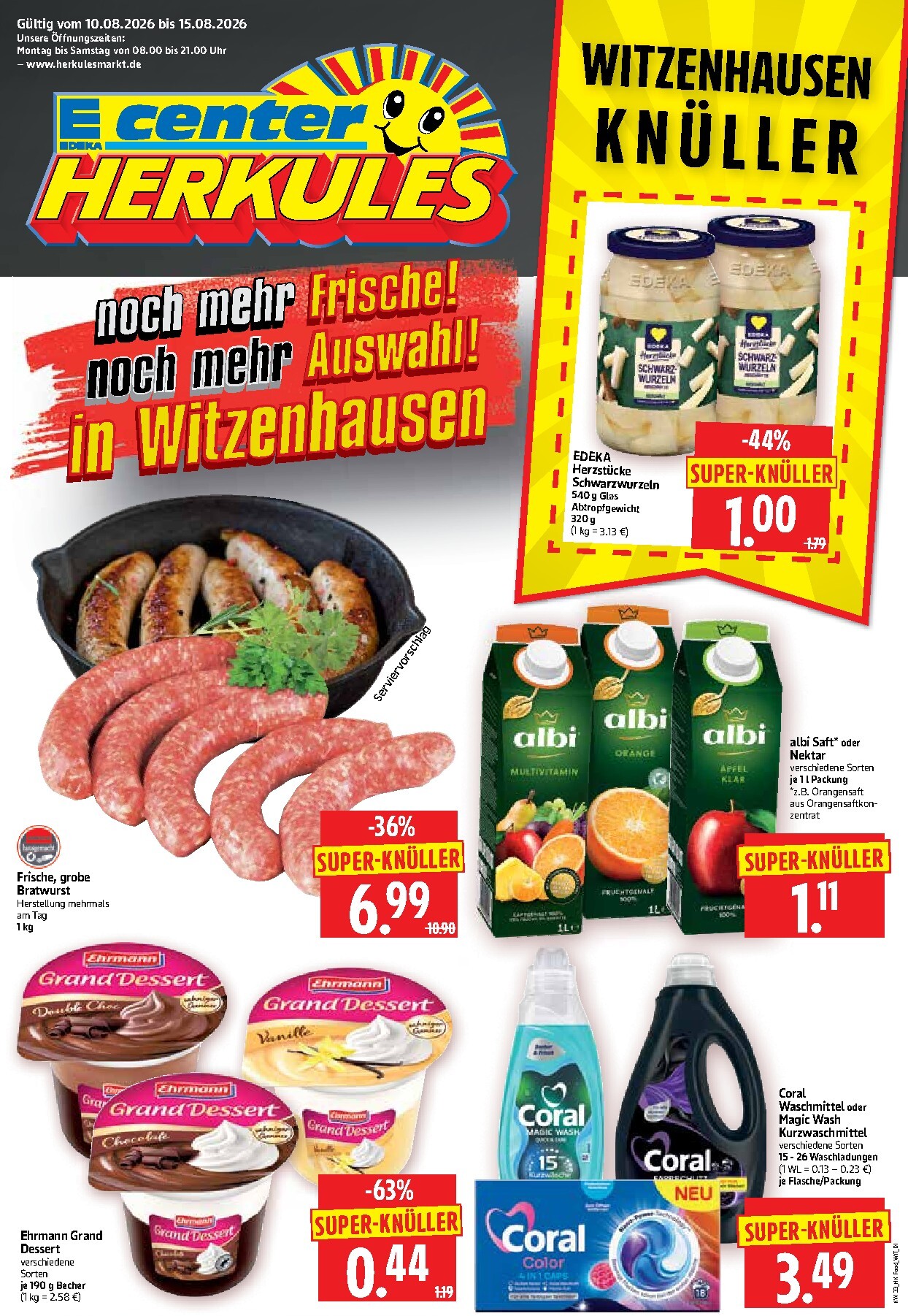 Herkules Prospekt – von Montag 10.08.2026 bis Samstag 15.08.2026