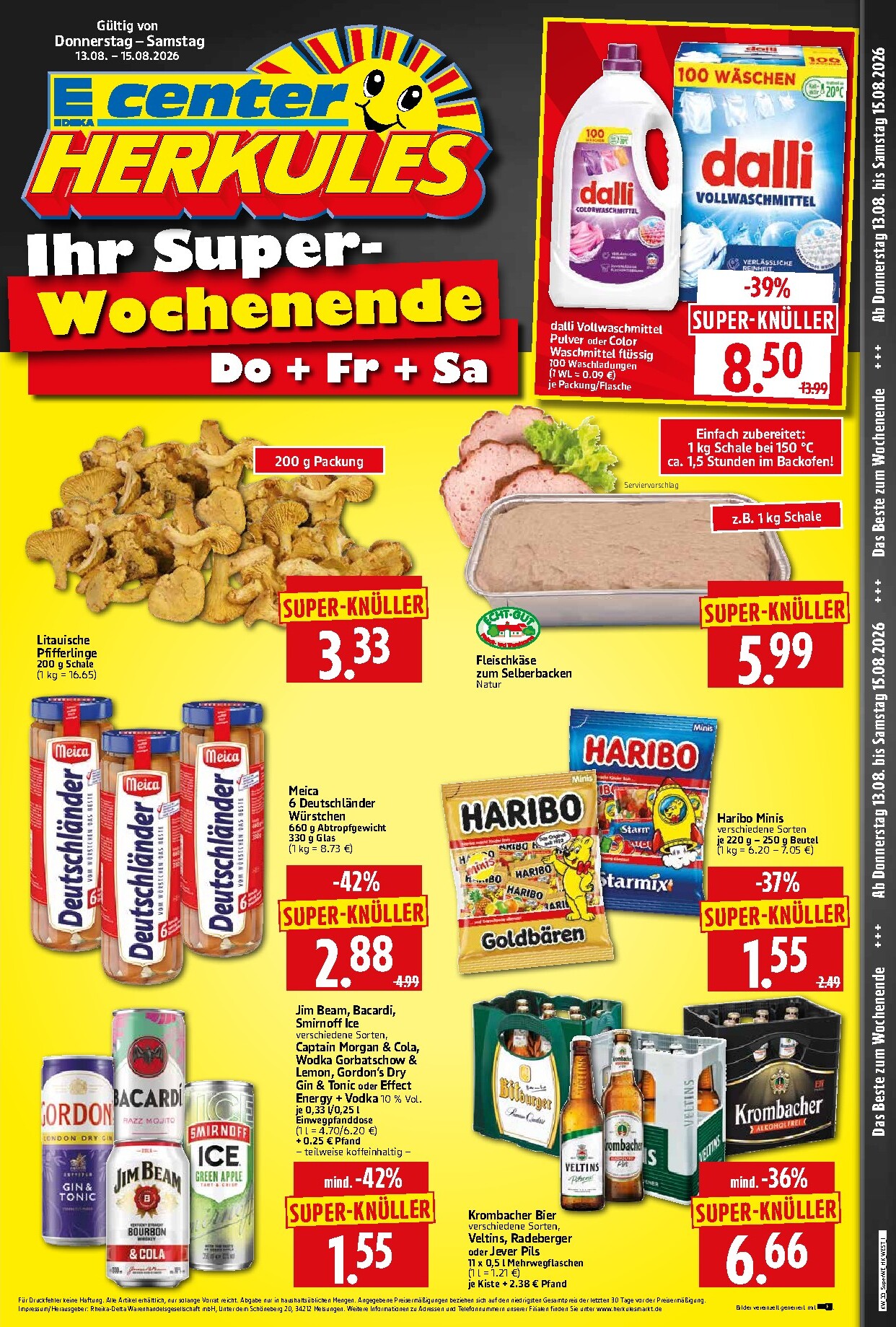 Neuer Herkules - Sonderbeilage Prospekt – von Donnerstag 13.08.2026 bis Samstag 15.08.2026