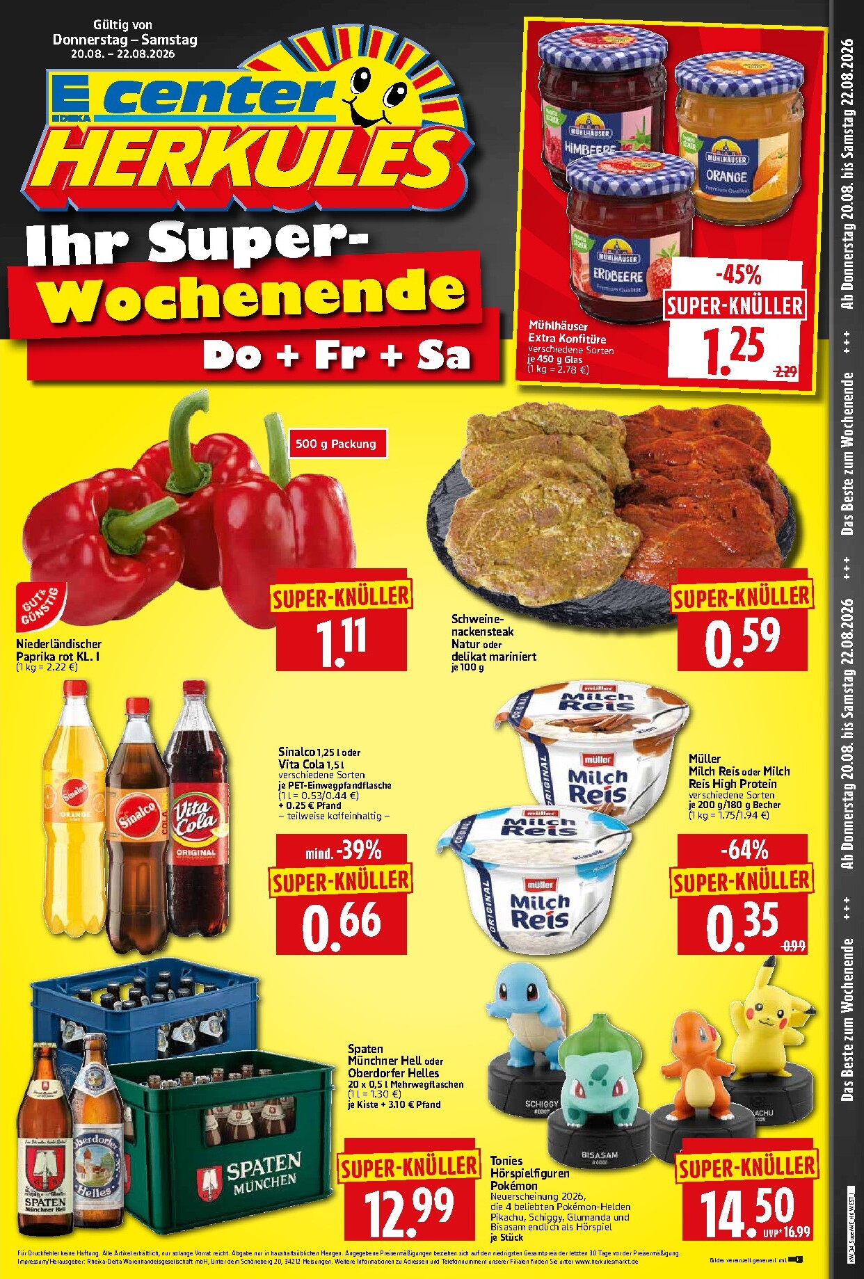 Herkules Prospekt nächste Woche – von Donnerstag 20.08.2026 bis Samstag 22.08.2026