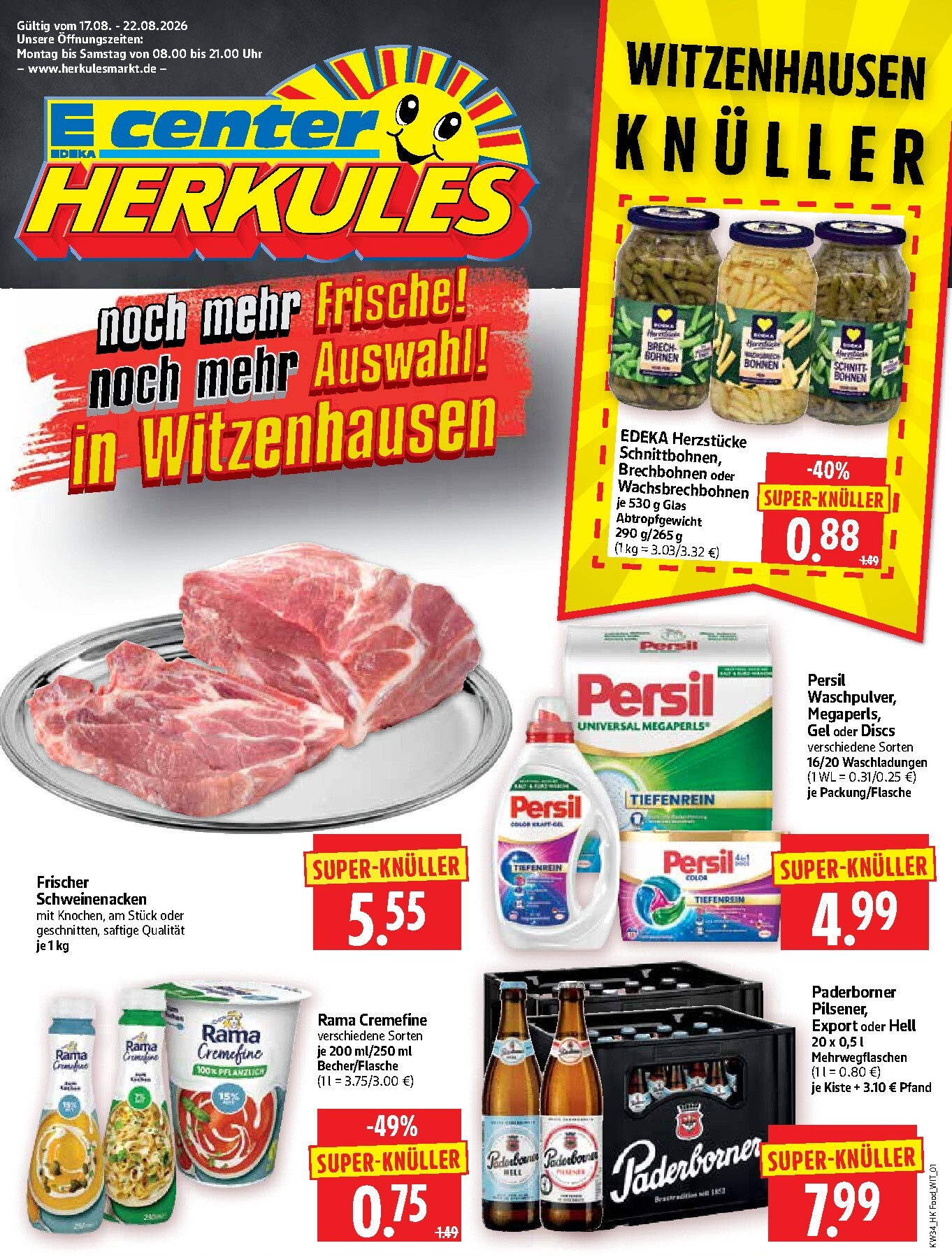 Herkules Prospekt nächste Woche – von Montag 17.08.2026 bis Samstag 22.08.2026