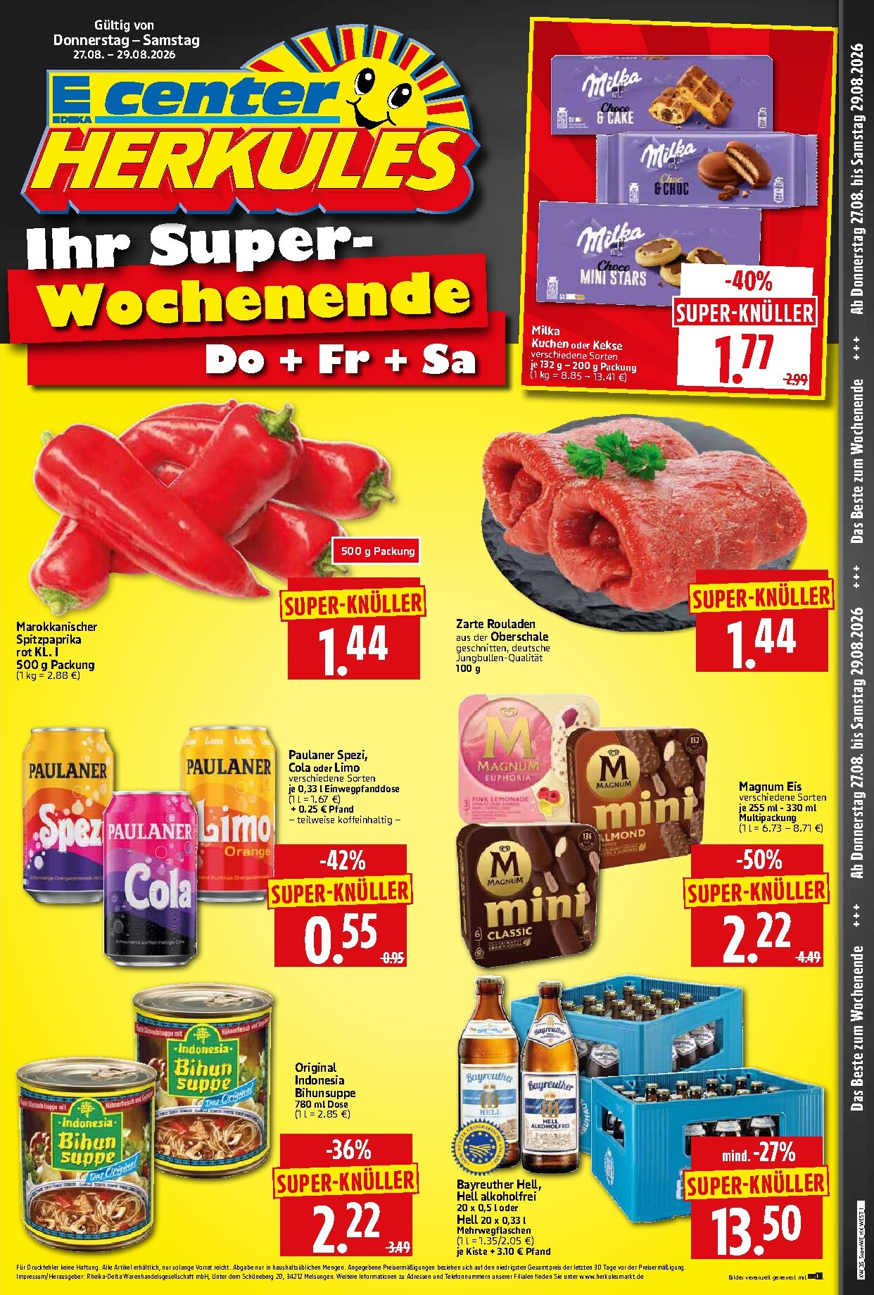 Herkules - Sonderbeilage Prospekt nächste Woche – von Donnerstag 27.08.2026 bis Samstag 29.08.2026