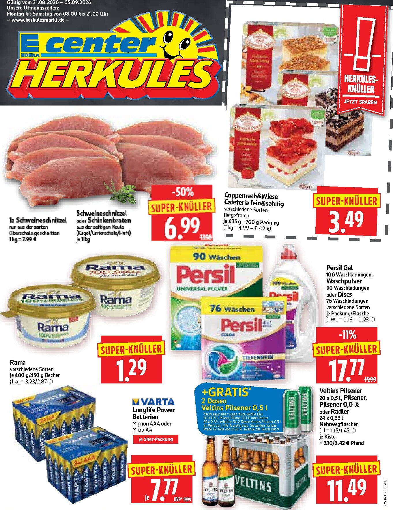 Herkules Prospekt nächste Woche – von Montag 31.08.2026 bis Samstag 05.09.2026