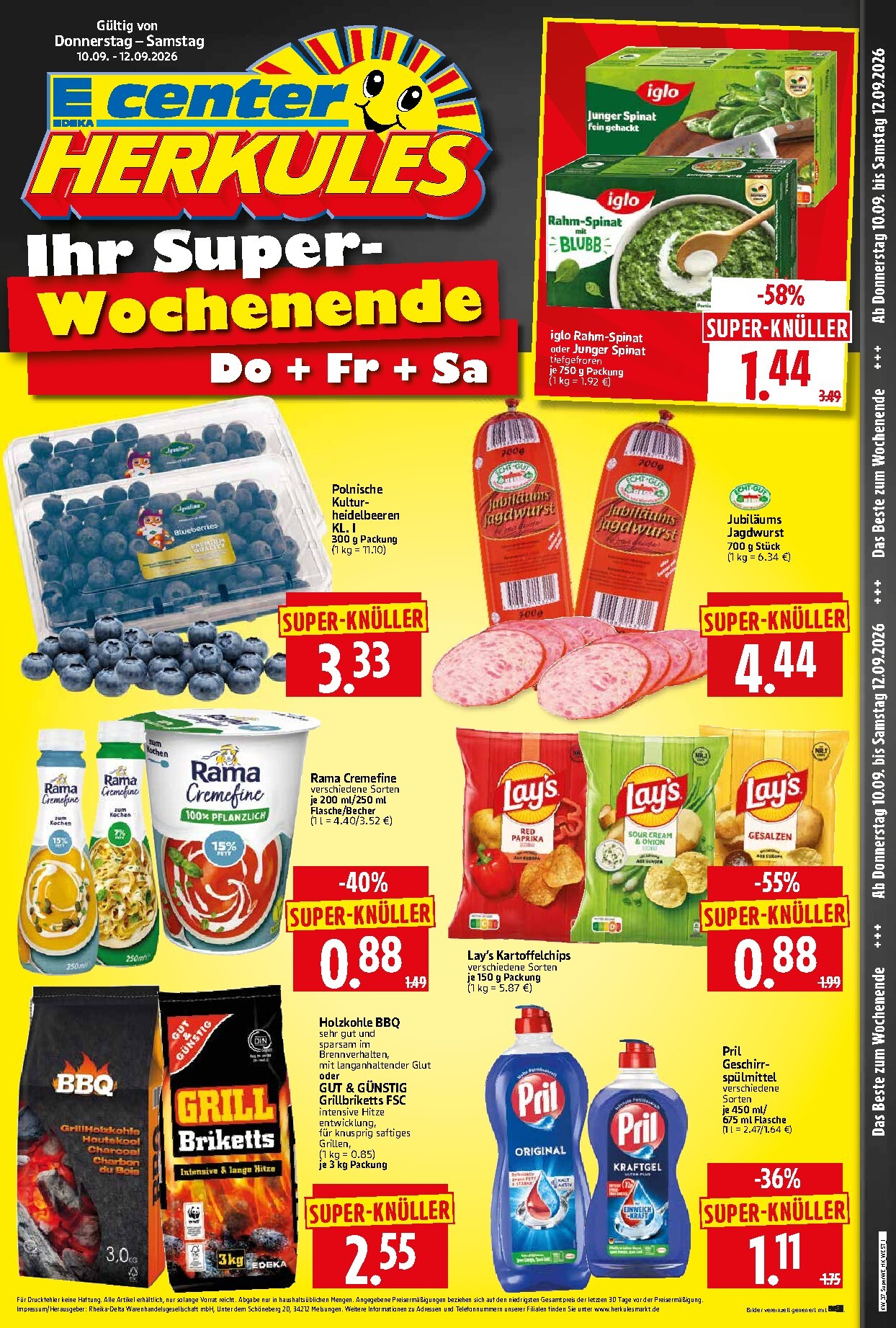 Herkules - Sonderbeilage Prospekt nächste Woche – von Donnerstag 10.09.2026 bis Samstag 12.09.2026