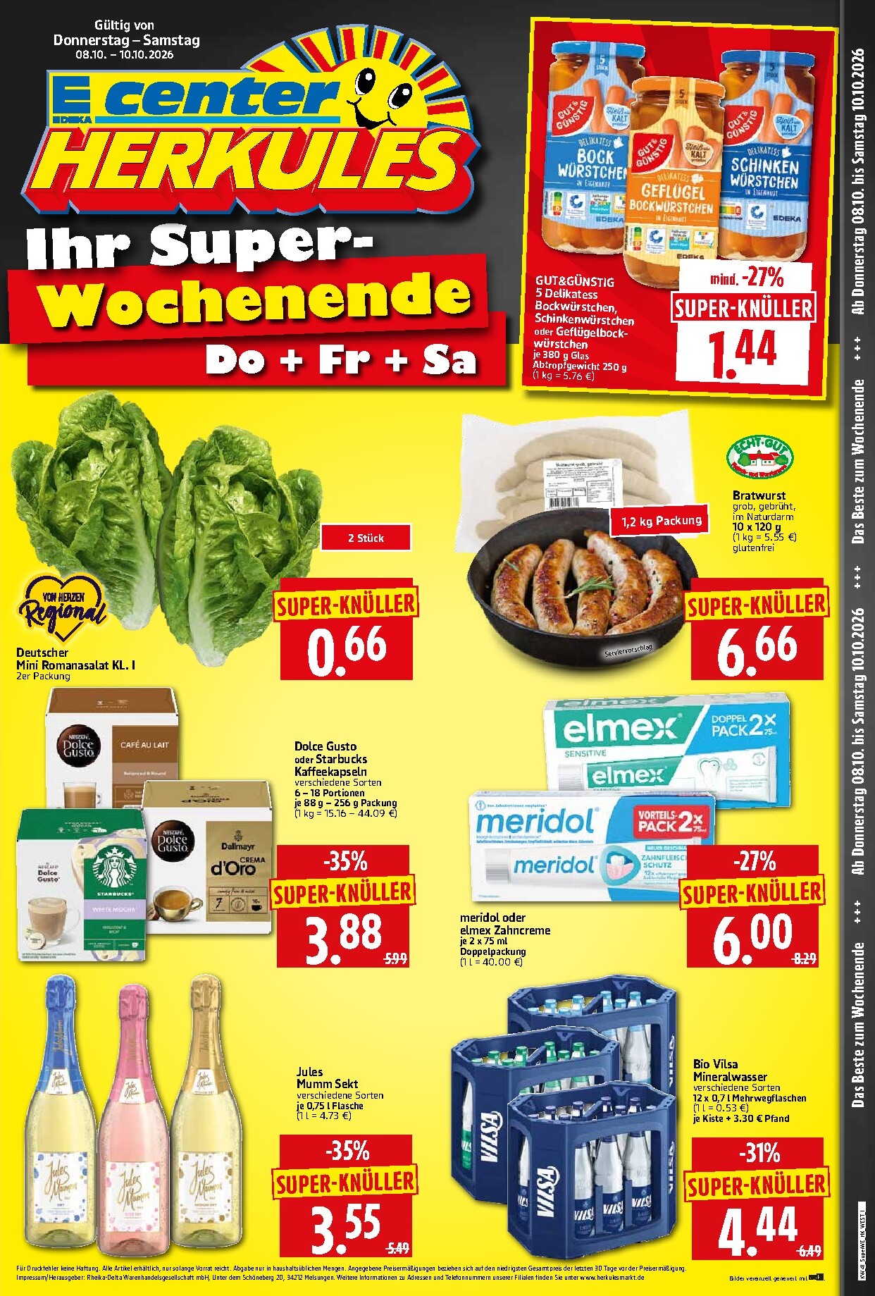 Herkules - Sonderbeilage Prospekt nächste Woche – von Donnerstag 08.10.2026 bis Samstag 10.10.2026