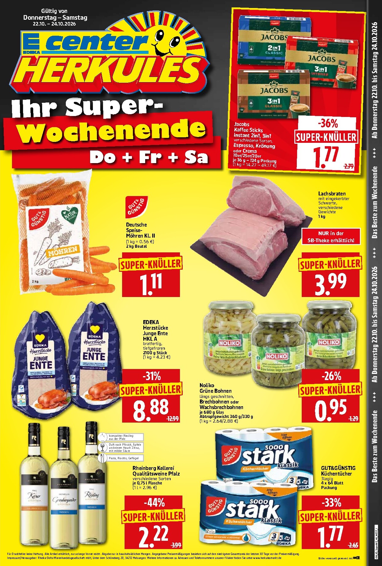 Herkules - Sonderbeilage Prospekt nächste Woche – von Donnerstag 22.10.2026 bis Samstag 24.10.2026