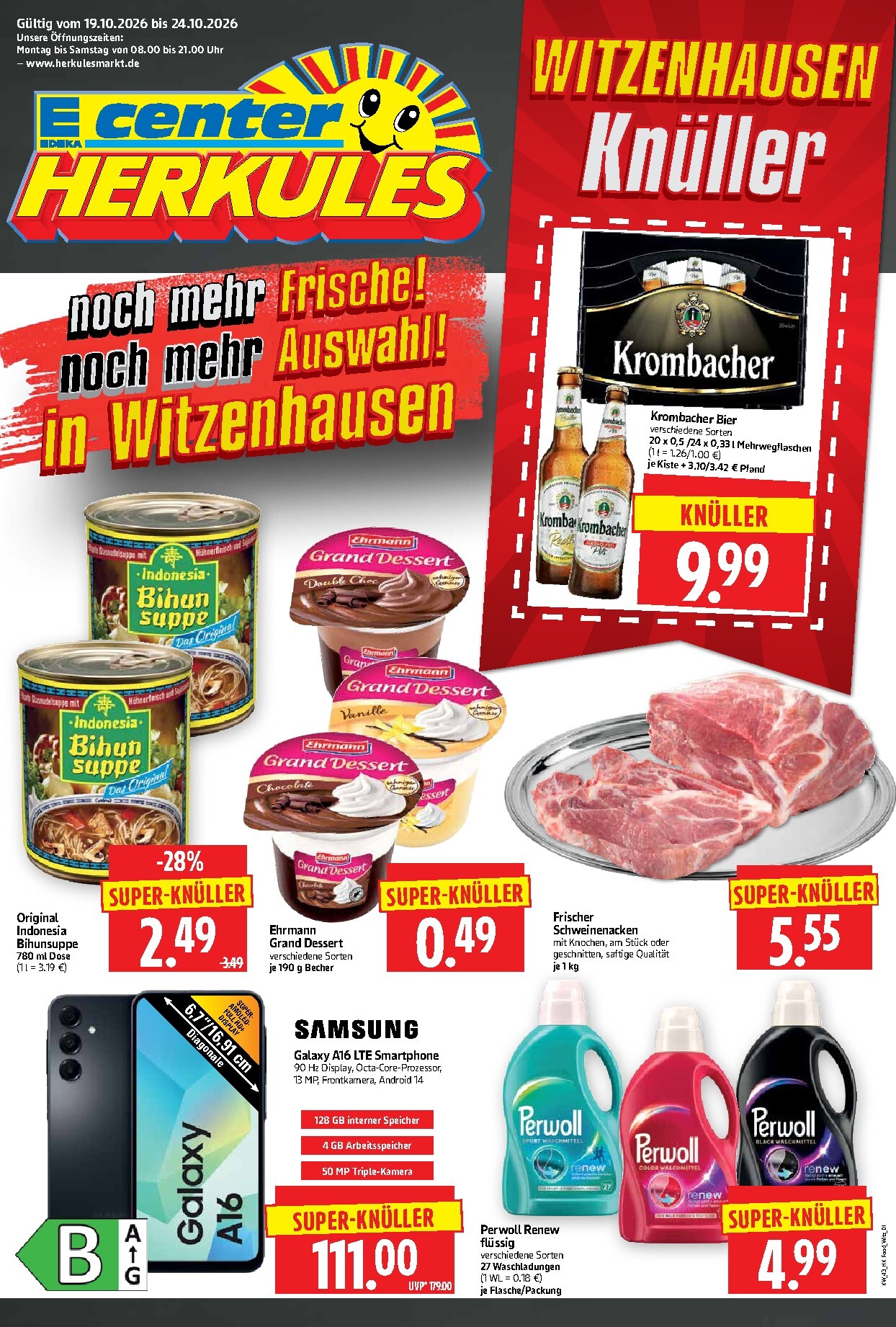 Herkules Prospekt nächste Woche – von Montag 19.10.2026 bis Samstag 24.10.2026