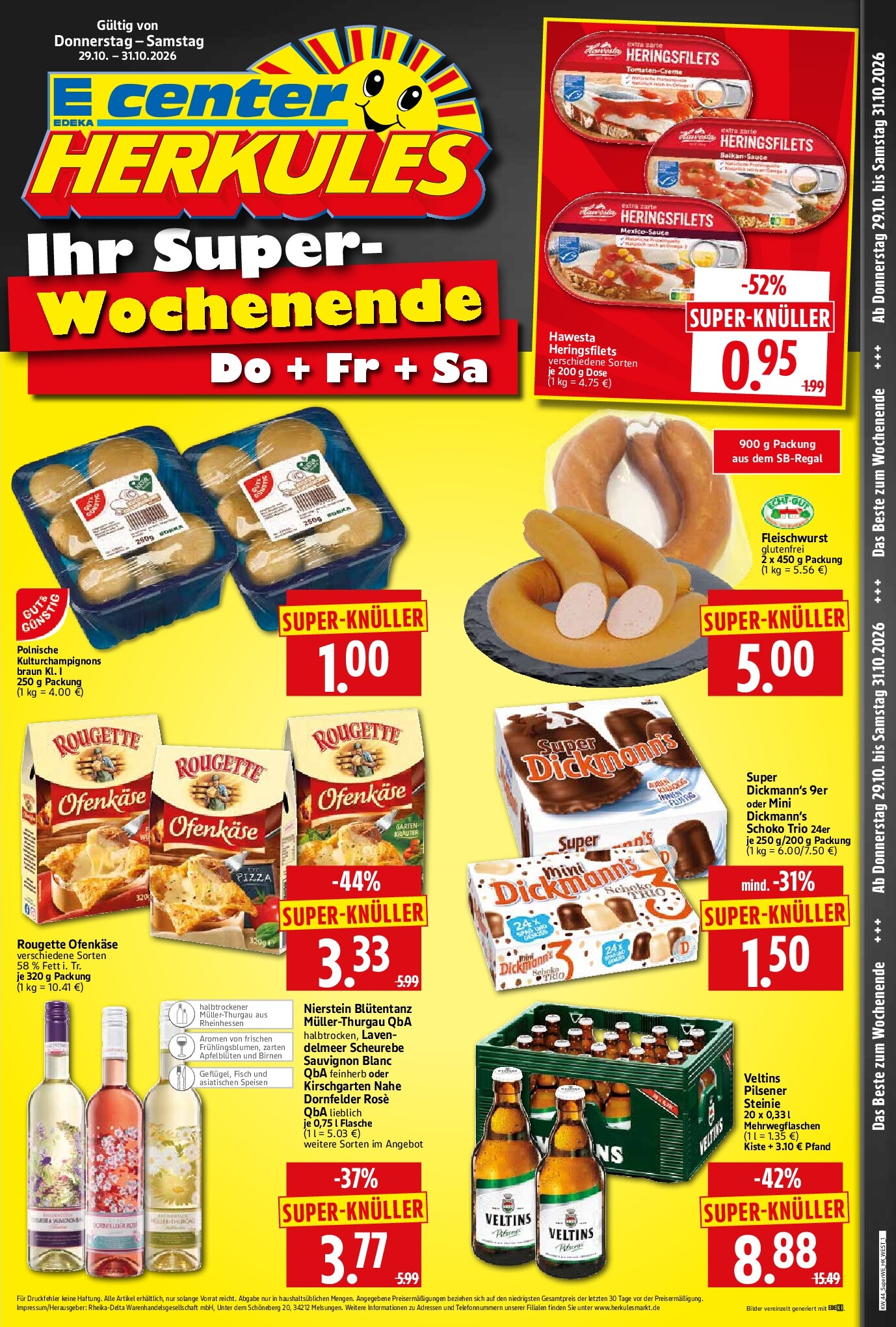 Herkules - Sonderbeilage Prospekt nächste Woche – von Donnerstag 29.10.2026 bis Samstag 31.10.2026